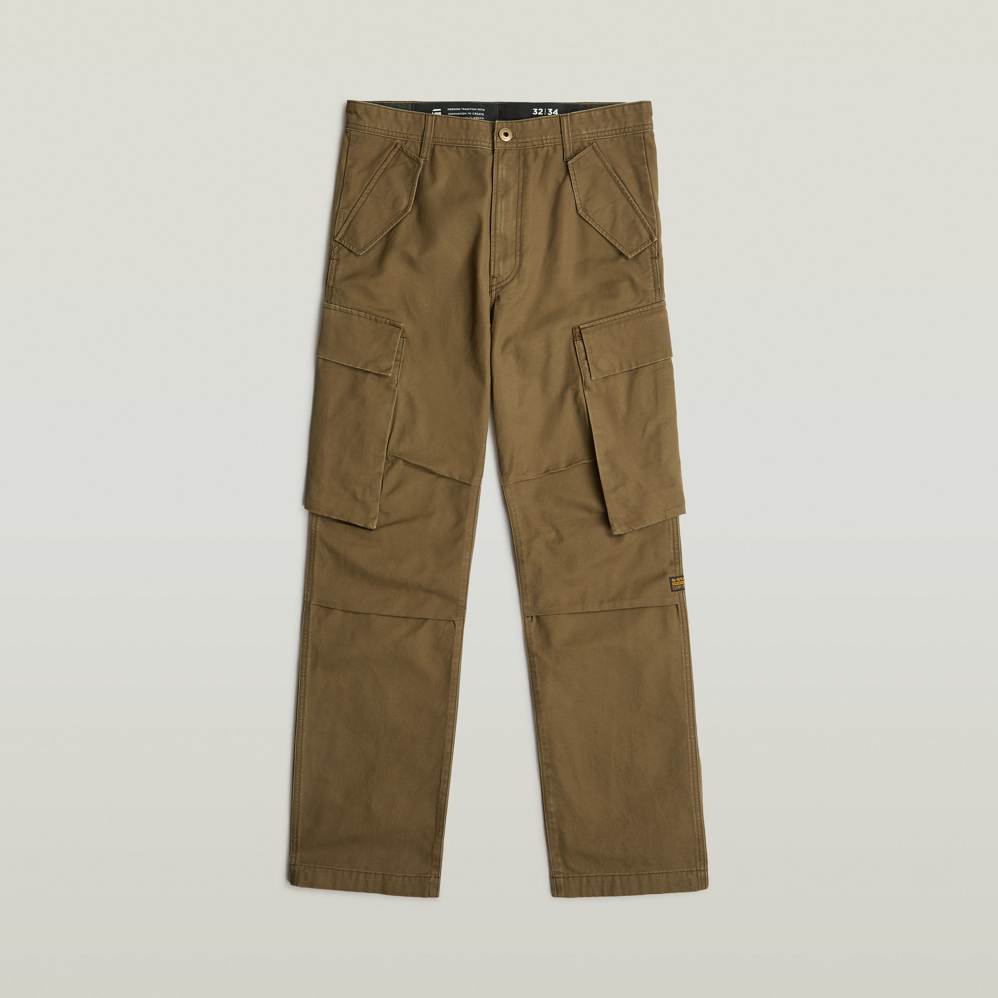 G-Star RAW R-3N Regular Straight Cargobroek Bruin Heren