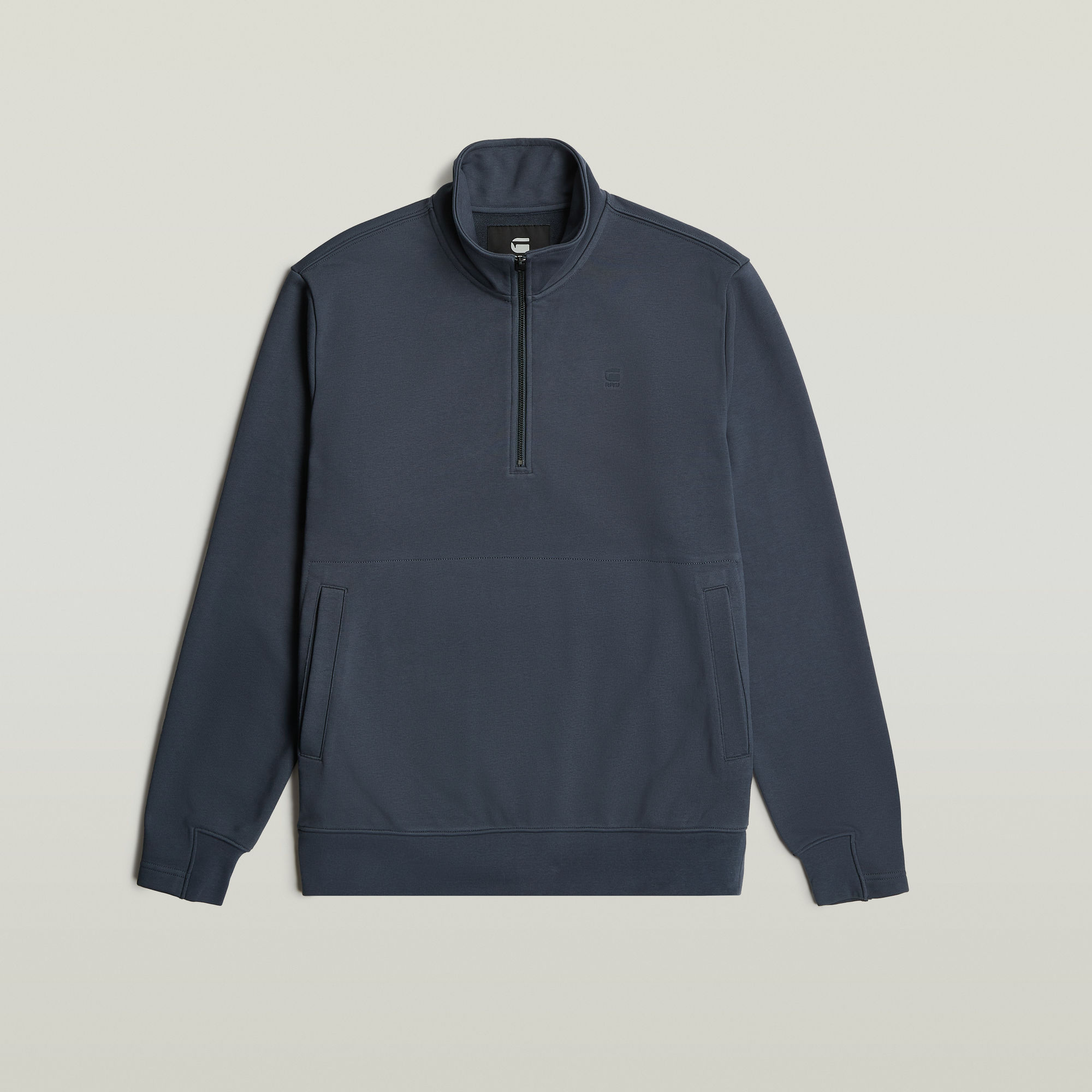 Thumbnail - Nifous Half Zip Sweater - Dunkelblau - Herren