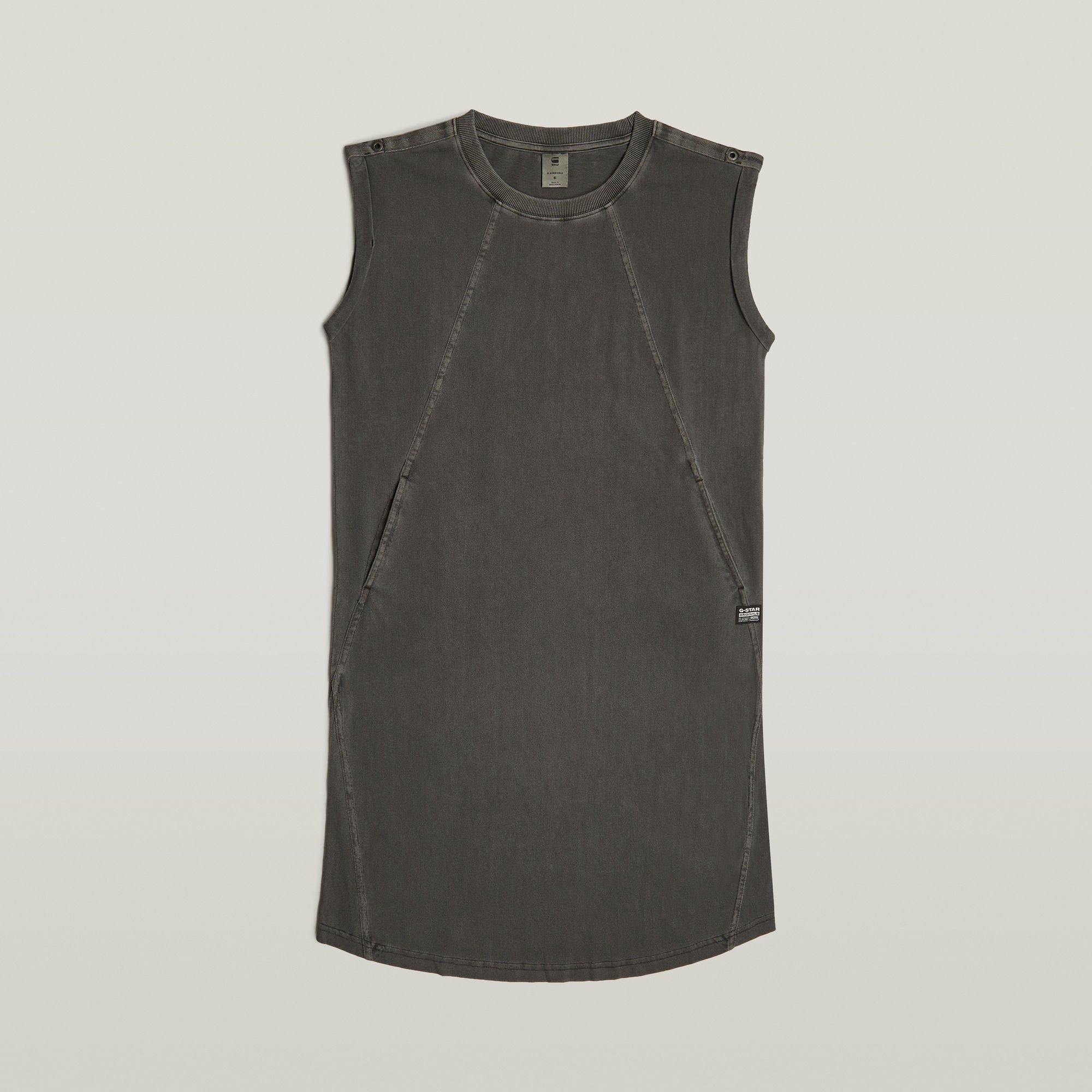G-Star RAW Seam Detail Overdyed Loose Jurk Grijs Dames