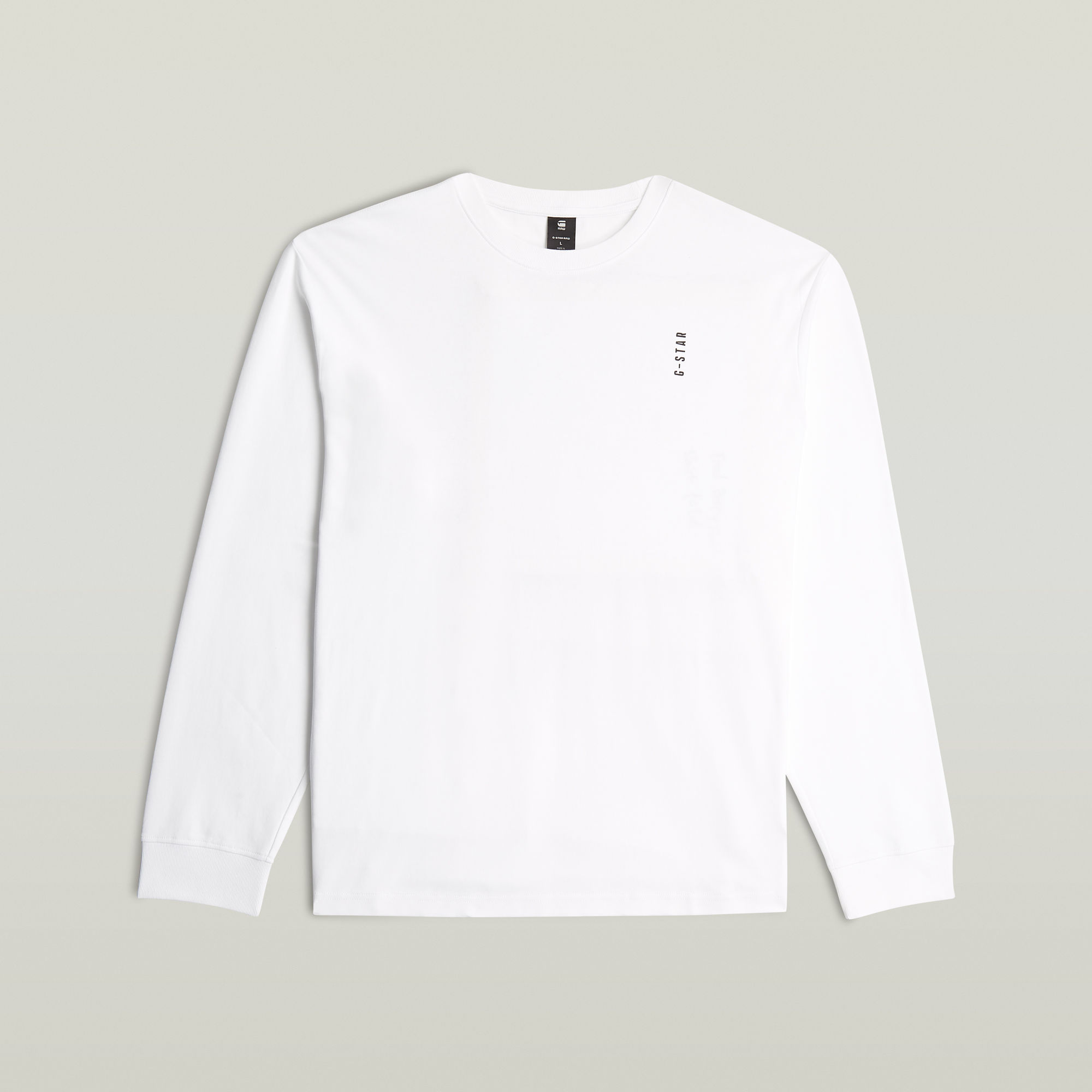Thumbnail - Back Embro Text Loose T-Shirt - Weiß - Herren