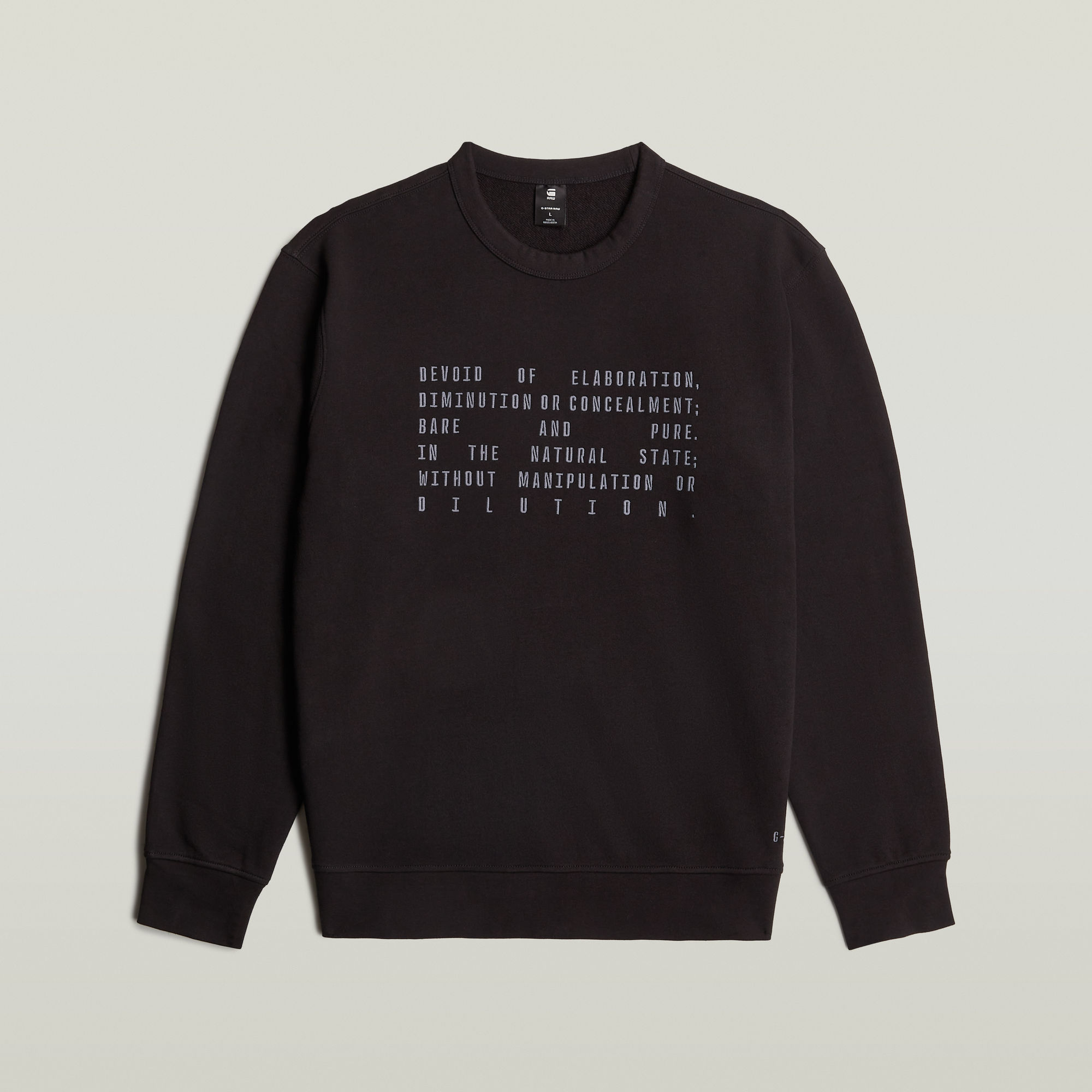 Thumbnail - Text Graphic Sweatshirt - Schwarz - Herren