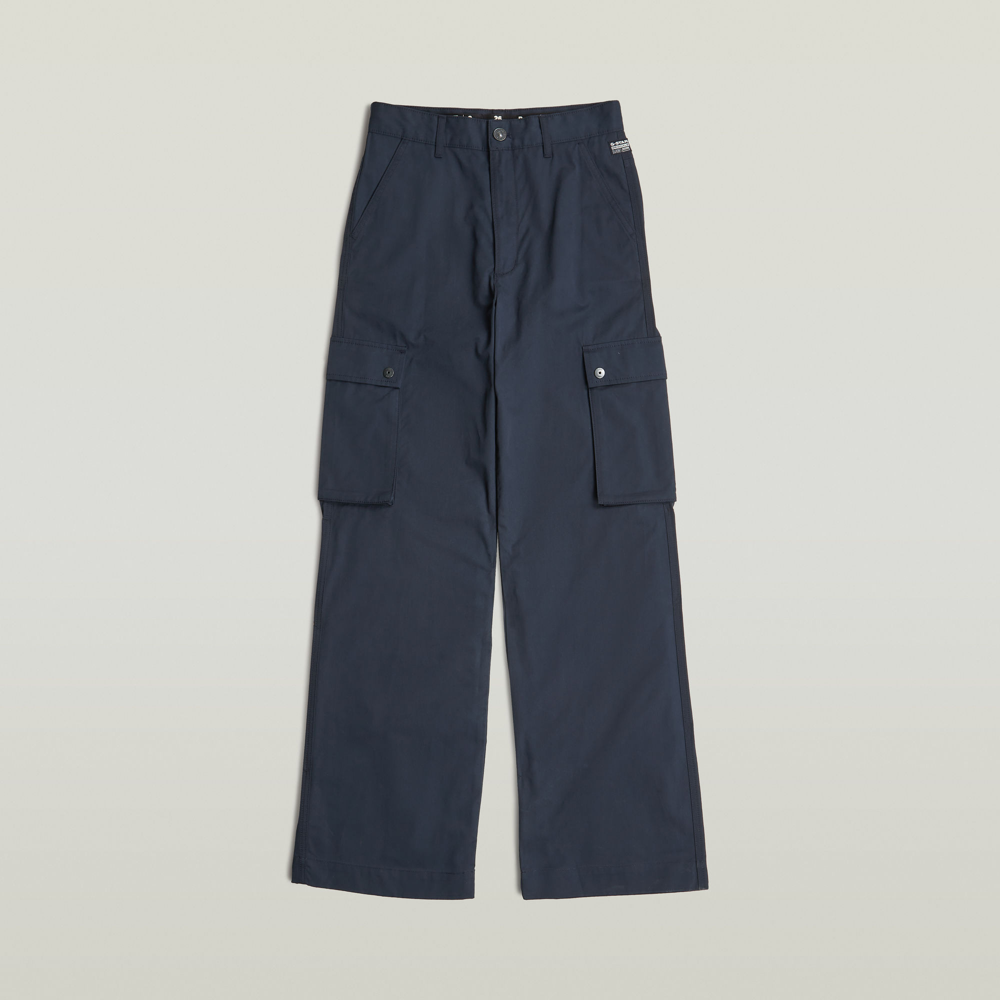 Thumbnail - High Waist Cargohose - Dunkelblau - Damen