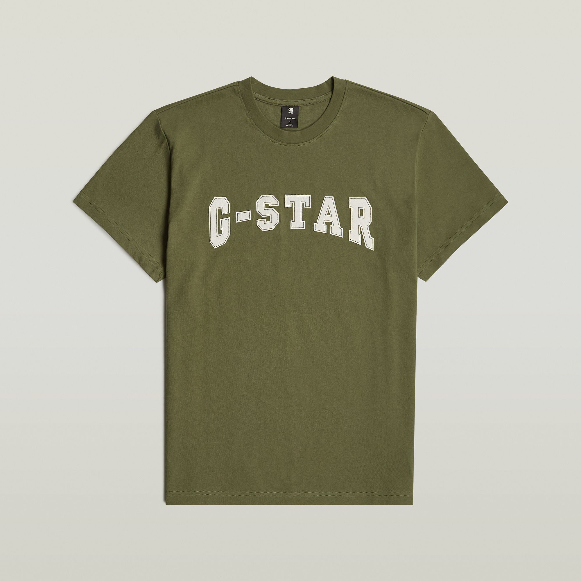 G-Star RAW Felt Logo T-shirt Groen Heren