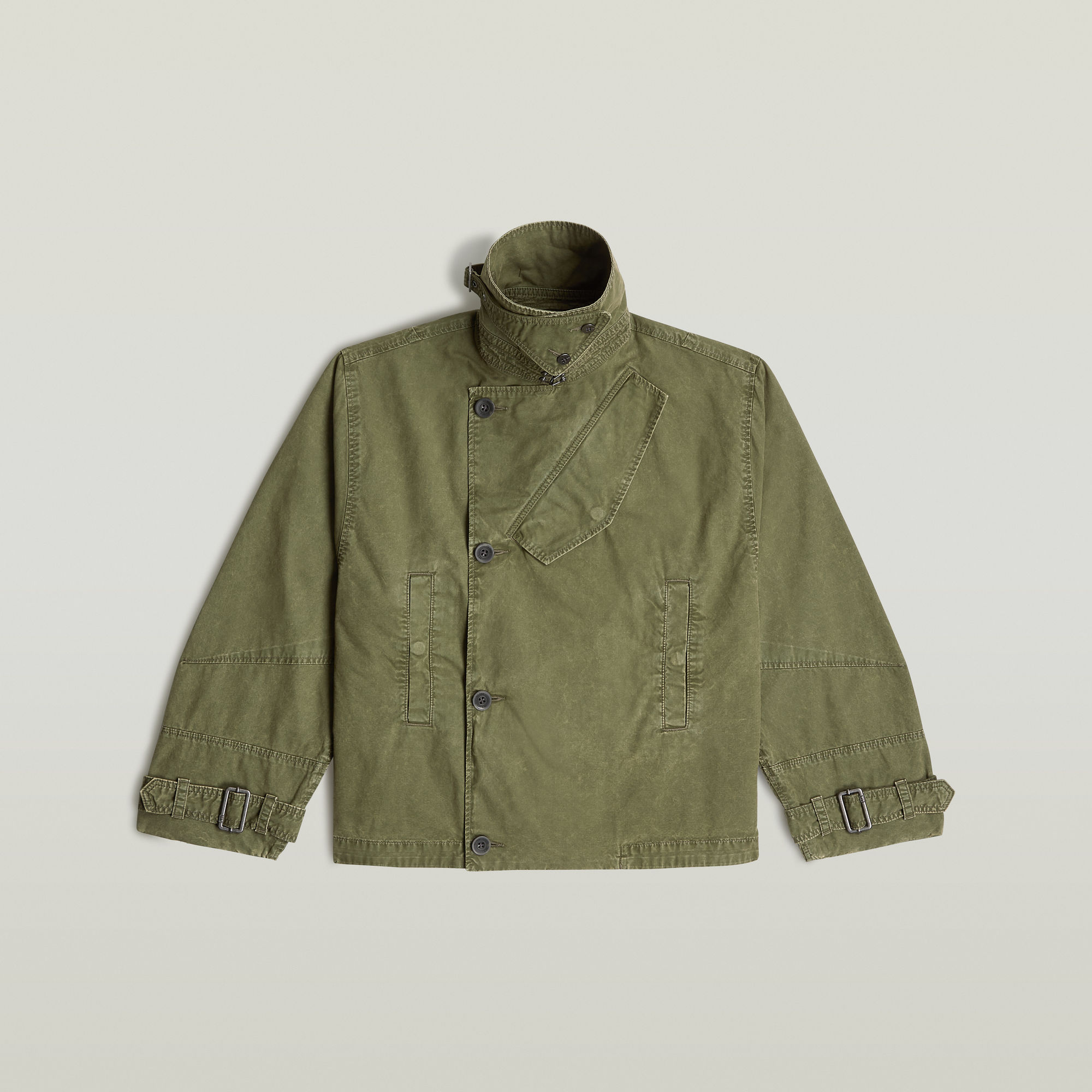 G-Star RAW Oversized Short Trenchcoat Groen Dames