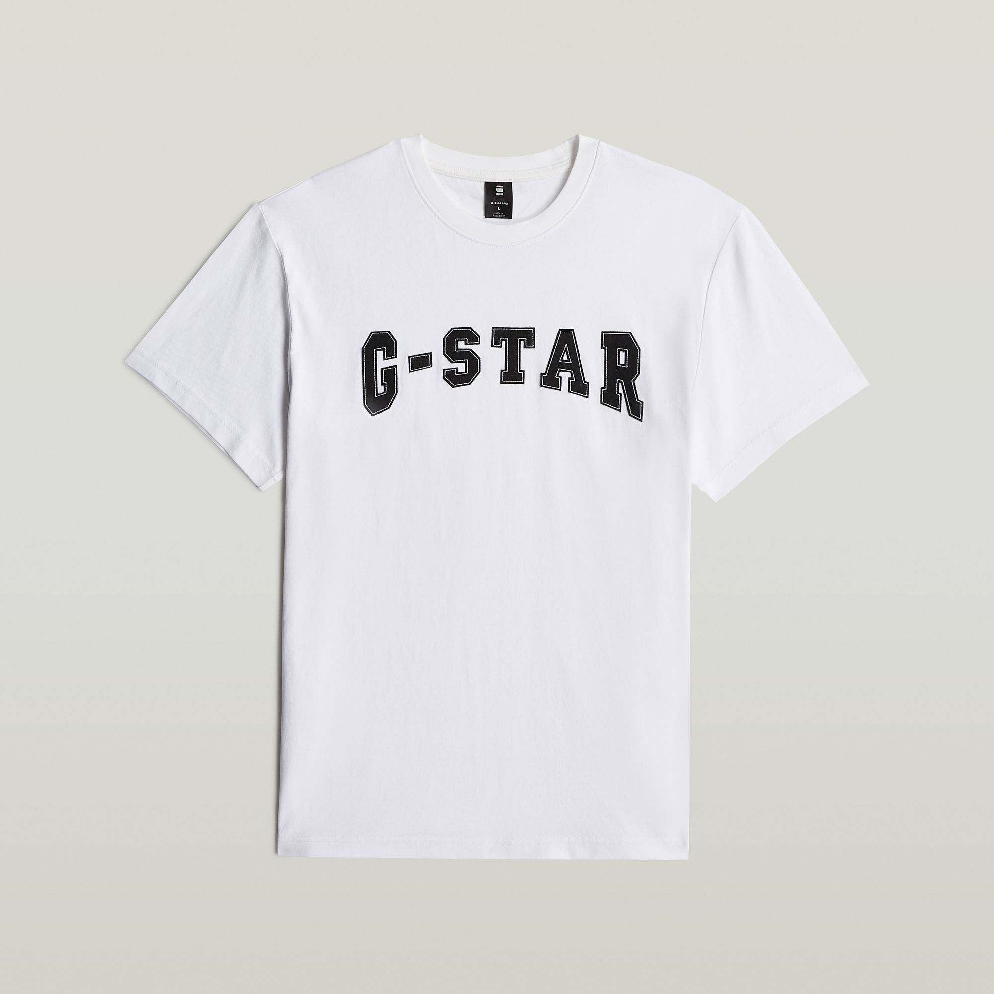 G-Star RAW Felt Logo T-shirt Wit Heren