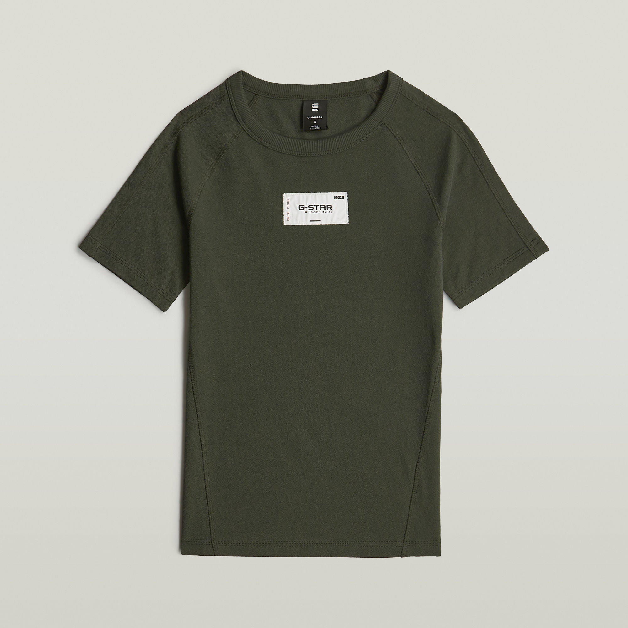 Thumbnail - Embro Patch Slim T-Shirt - Grau - Damen