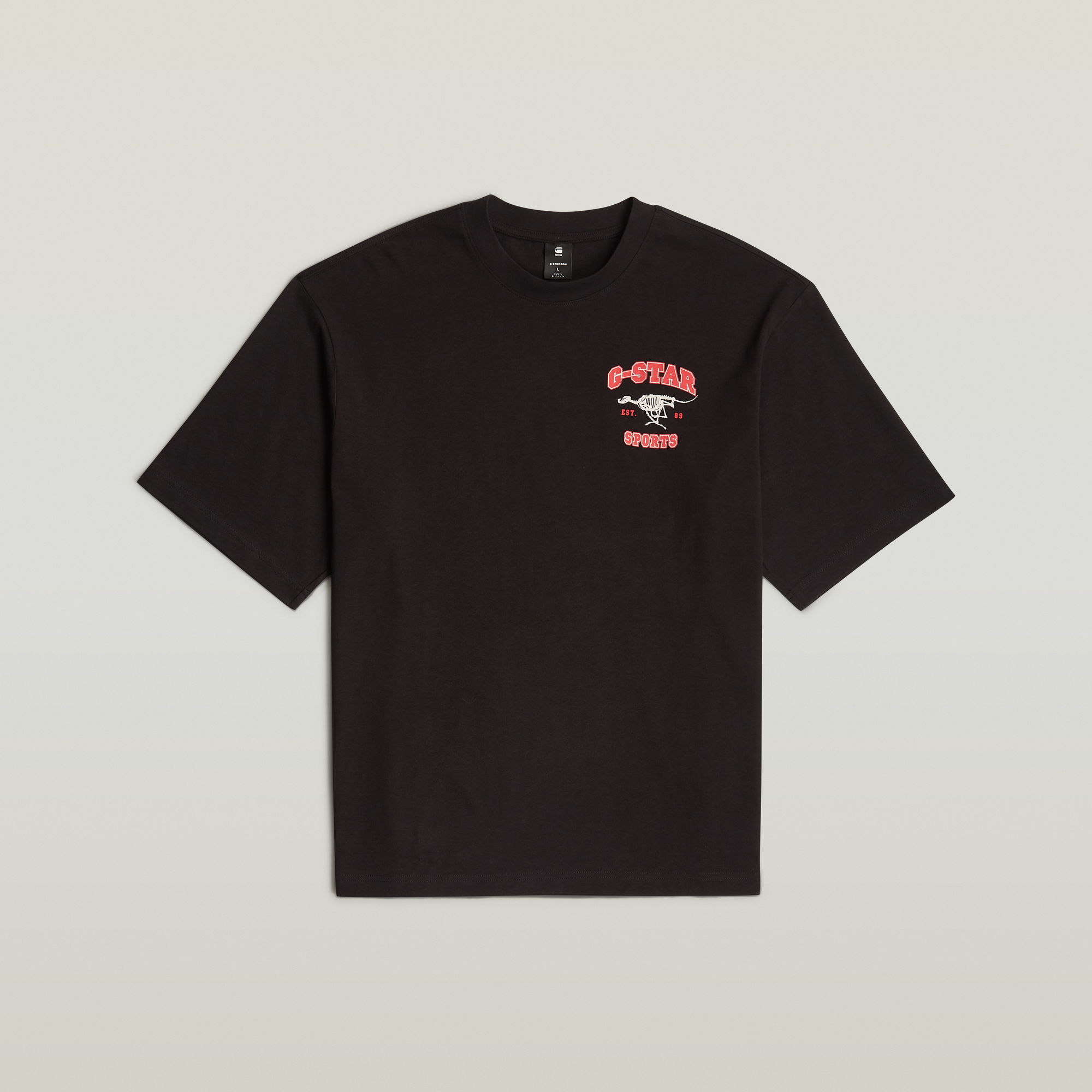 Thumbnail - Running Dog Back Graphic Boxy T-Shirt - Schwarz - Herren