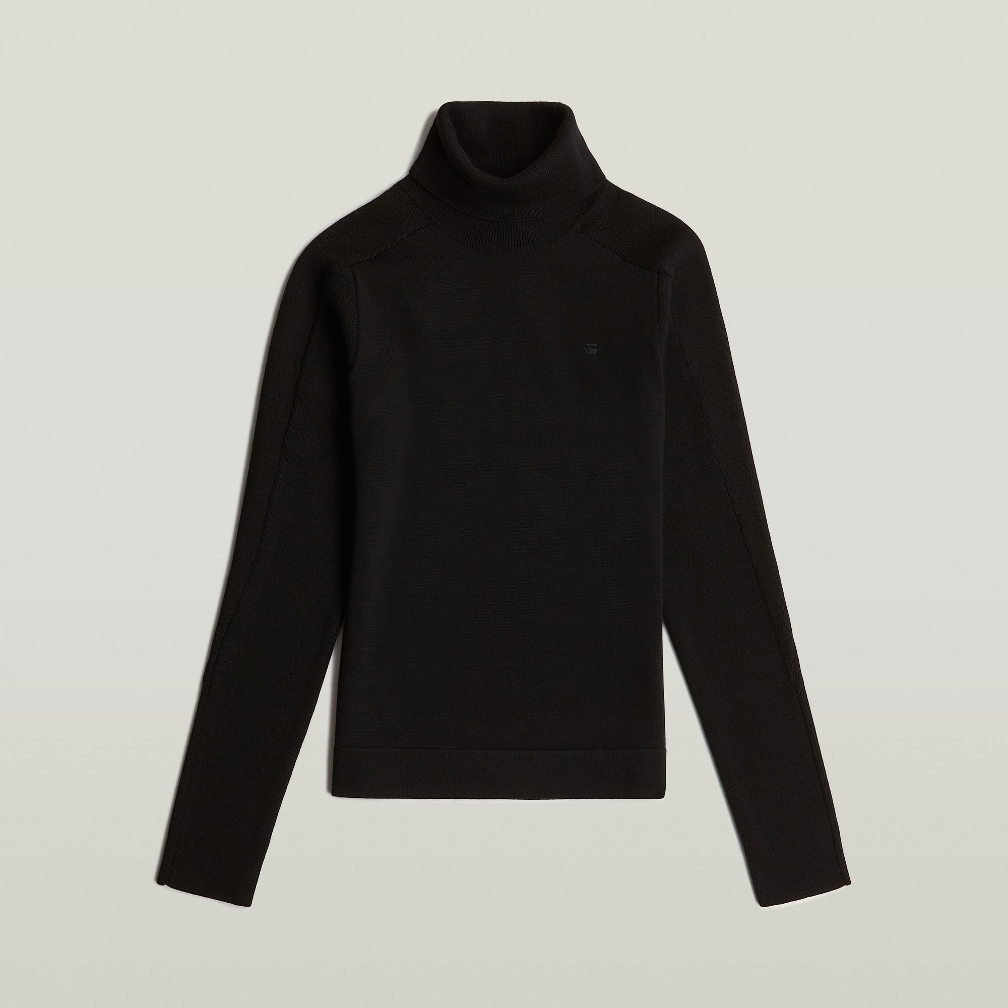 Thumbnail - Core Turtle Slim Knit - Schwarz - Damen