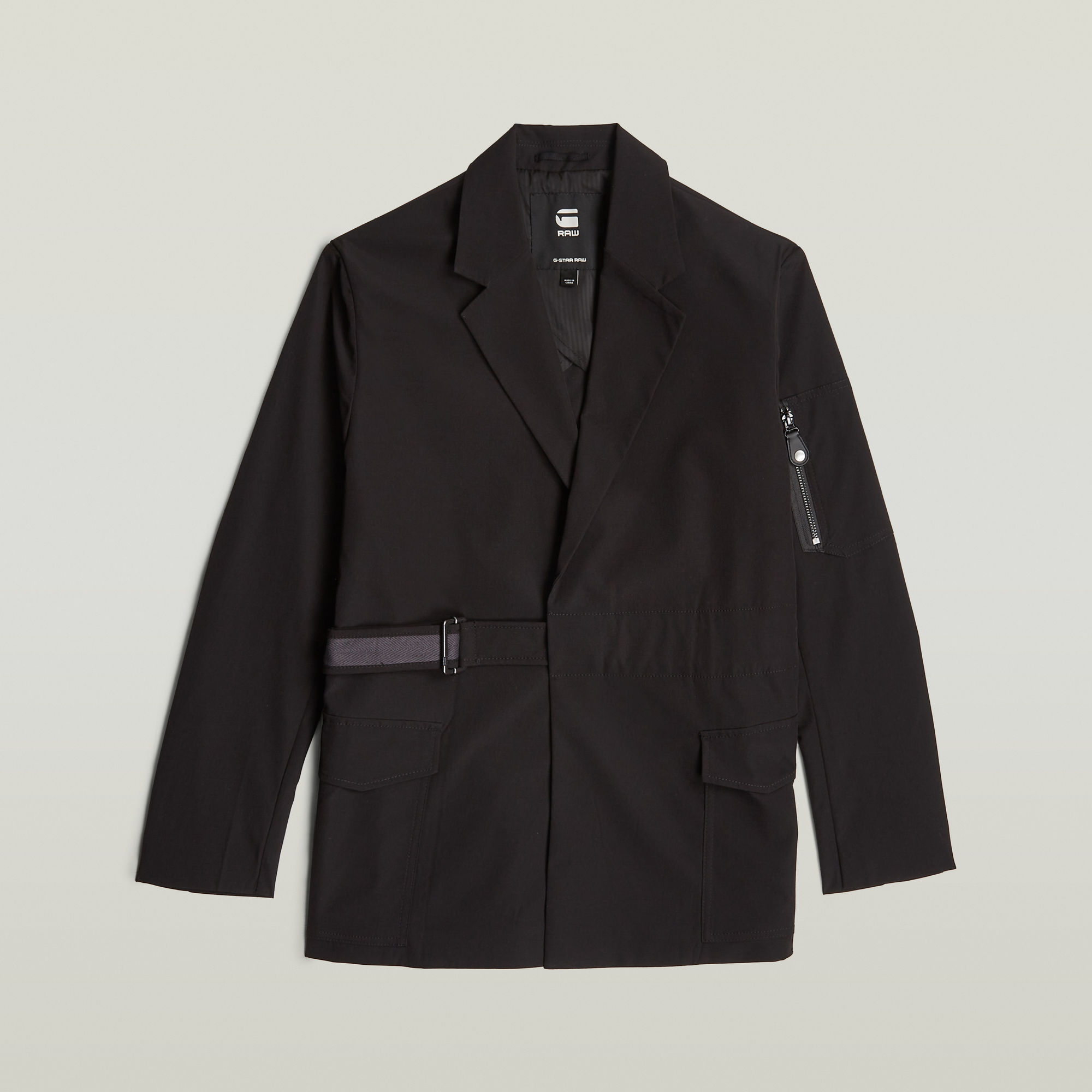 Thumbnail - Belted Blazer - Schwarz - Damen