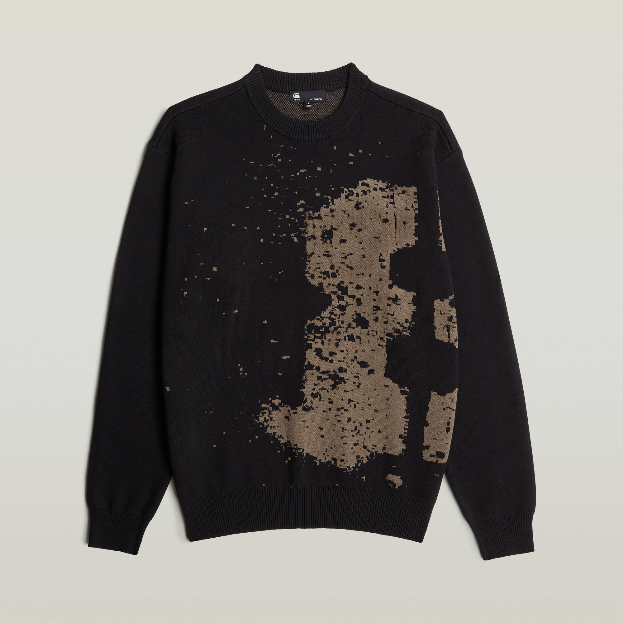 G-Star RAW Sprayed 89 Relaxed Gebreide Trui Zwart Heren