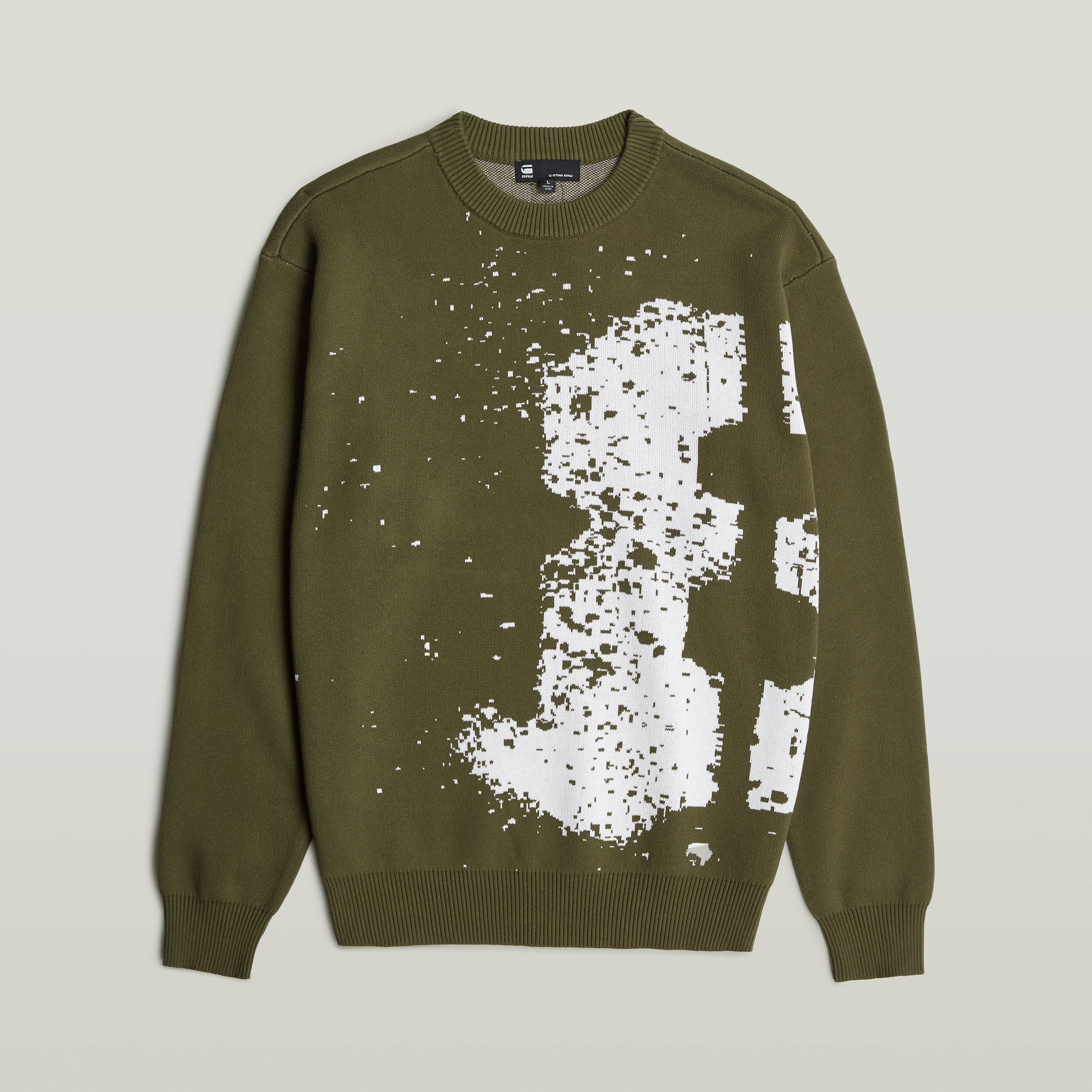 G-Star RAW Sprayed 89 Relaxed Gebreide Trui Groen Heren