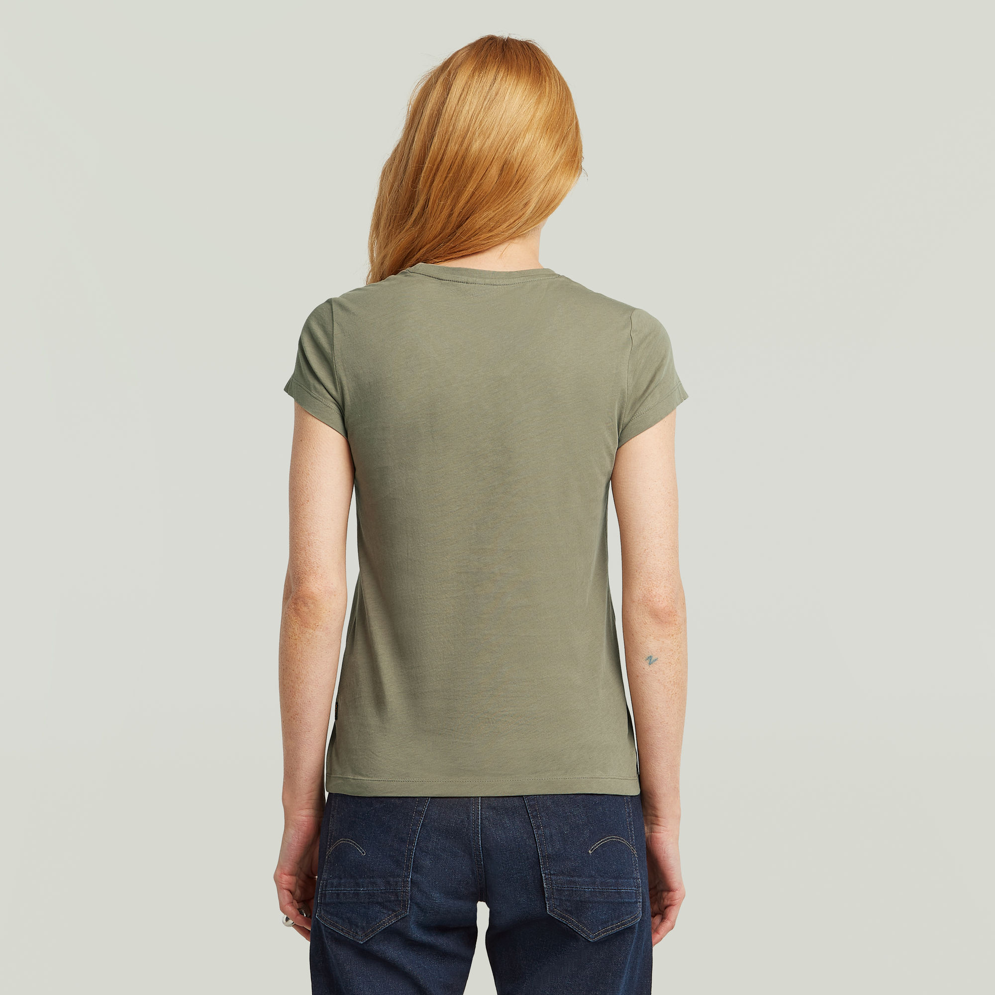 G-Star RAW Eyben Slim V-Hals Top 2.0 Groen Dames