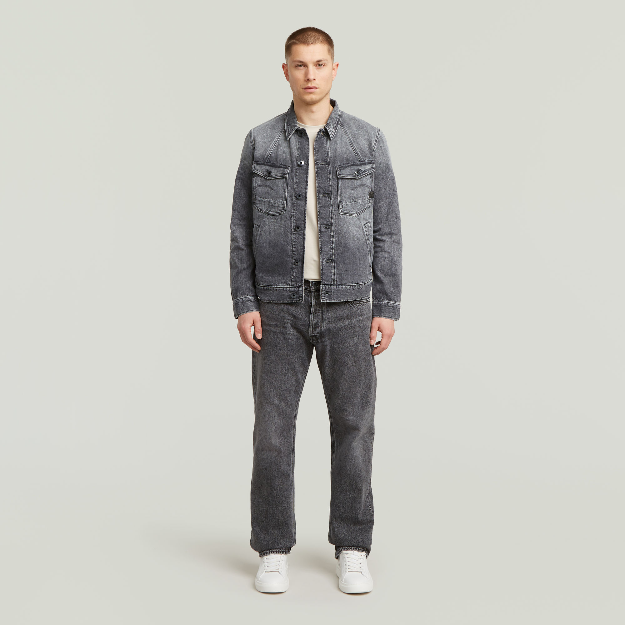 G-Star RAW Dakota Regular Straight Jeans Grijs Heren