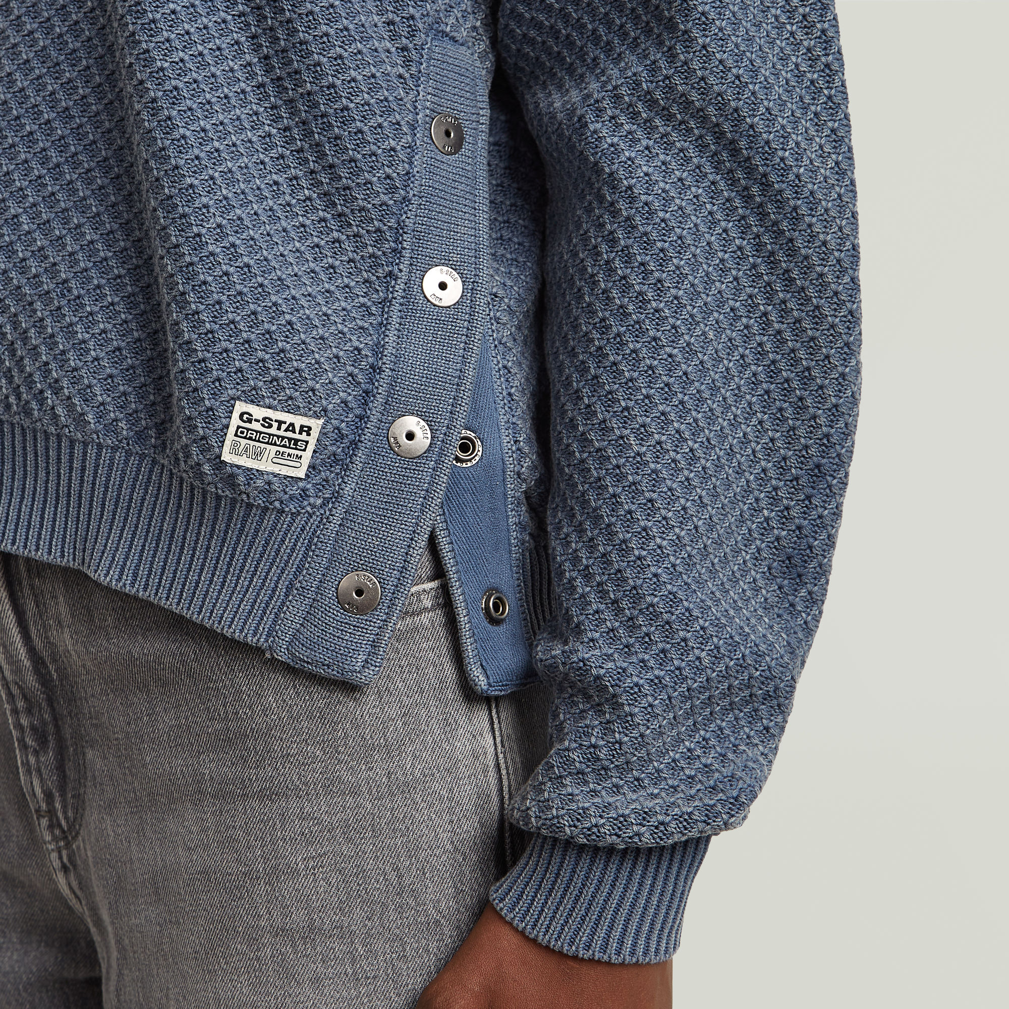 G-Star RAW Overdyed Structure Gebreide Trui Lichtblauw Dames