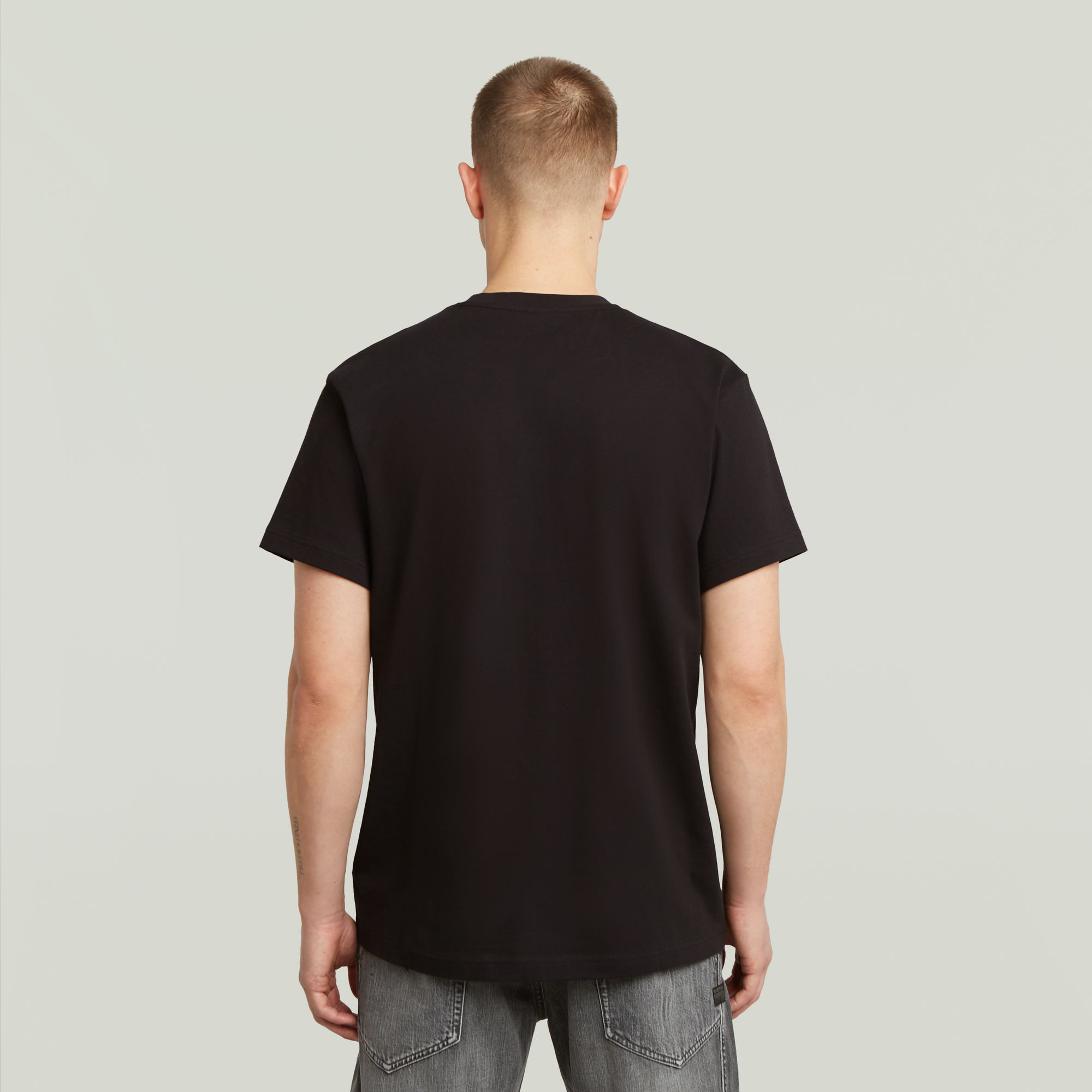 G-Star RAW Felt Logo T-shirt Zwart Heren