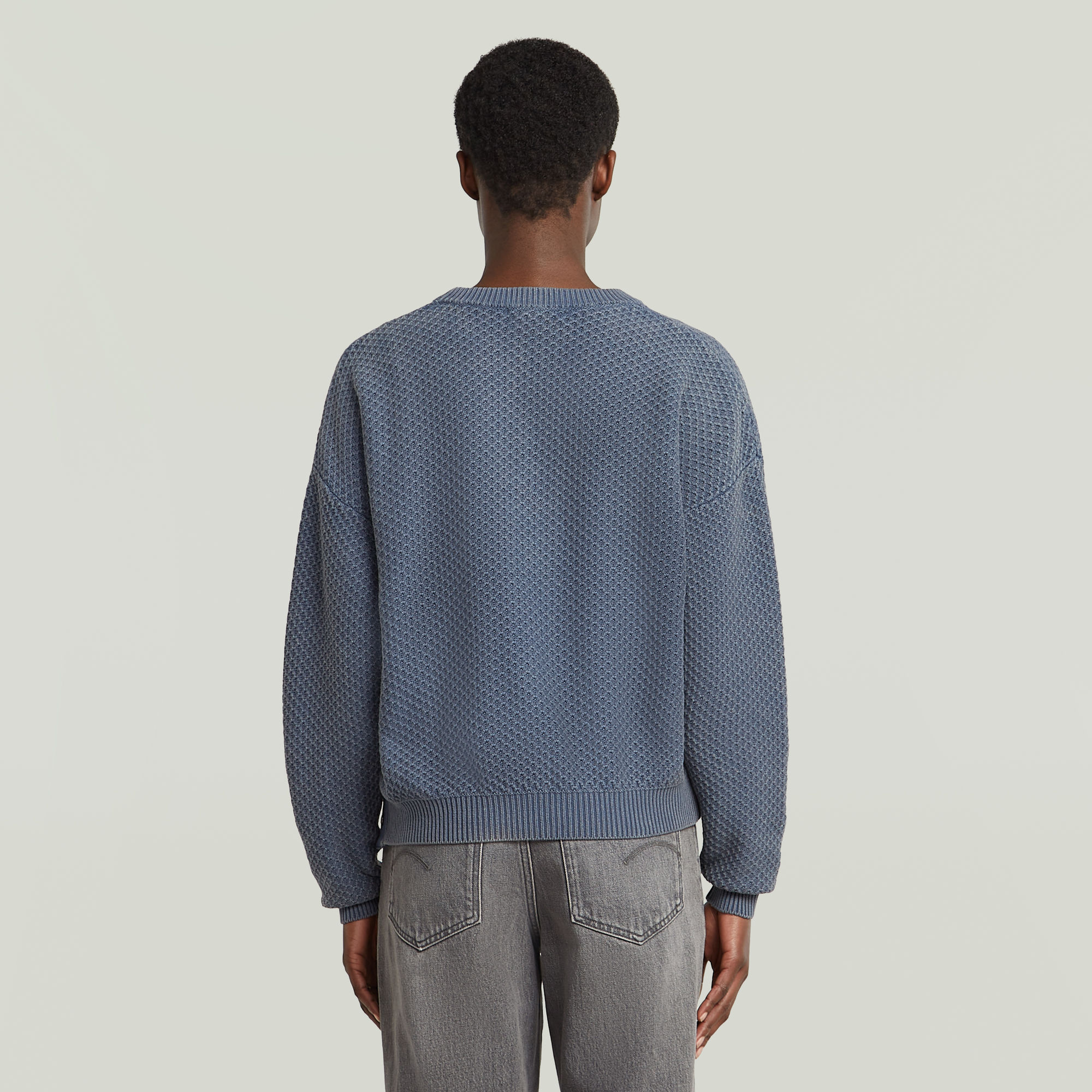 G-Star RAW Overdyed Structure Gebreide Trui Lichtblauw Dames