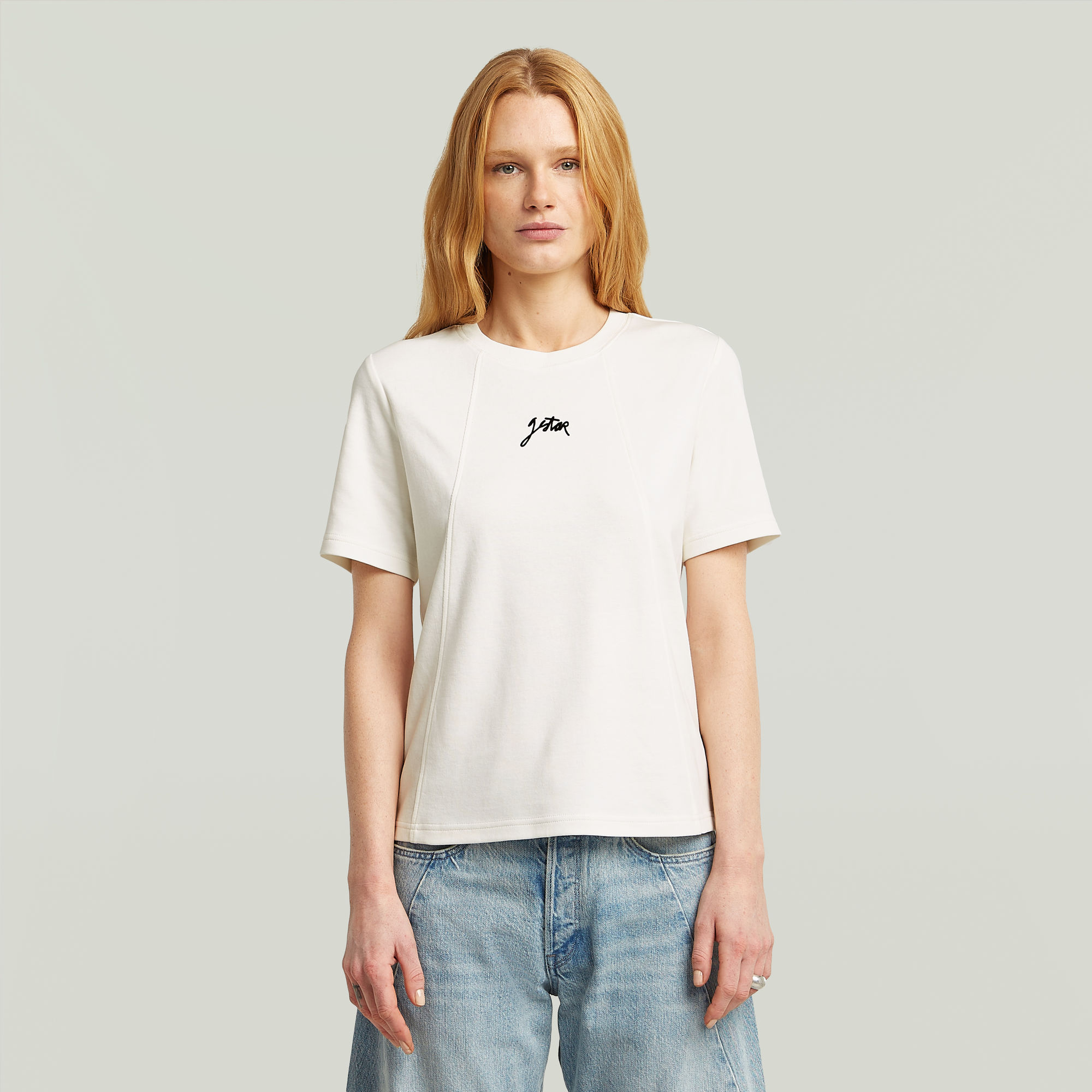 G-Star RAW Script T-shirt Wit Dames