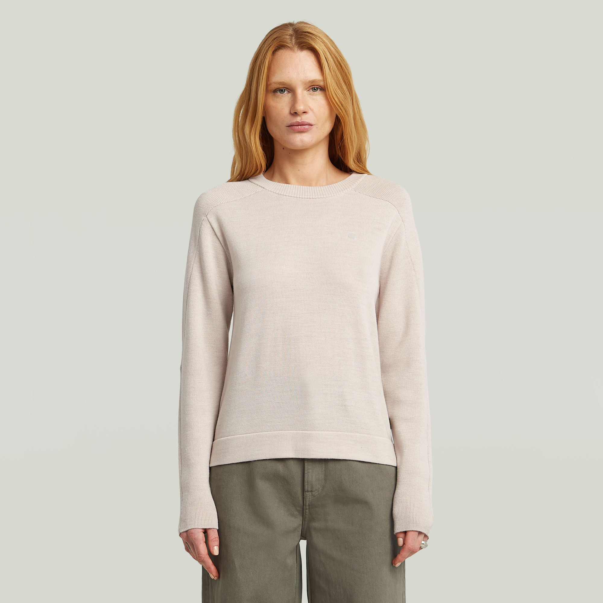 Core Knit Pullover - Weiß - Damen