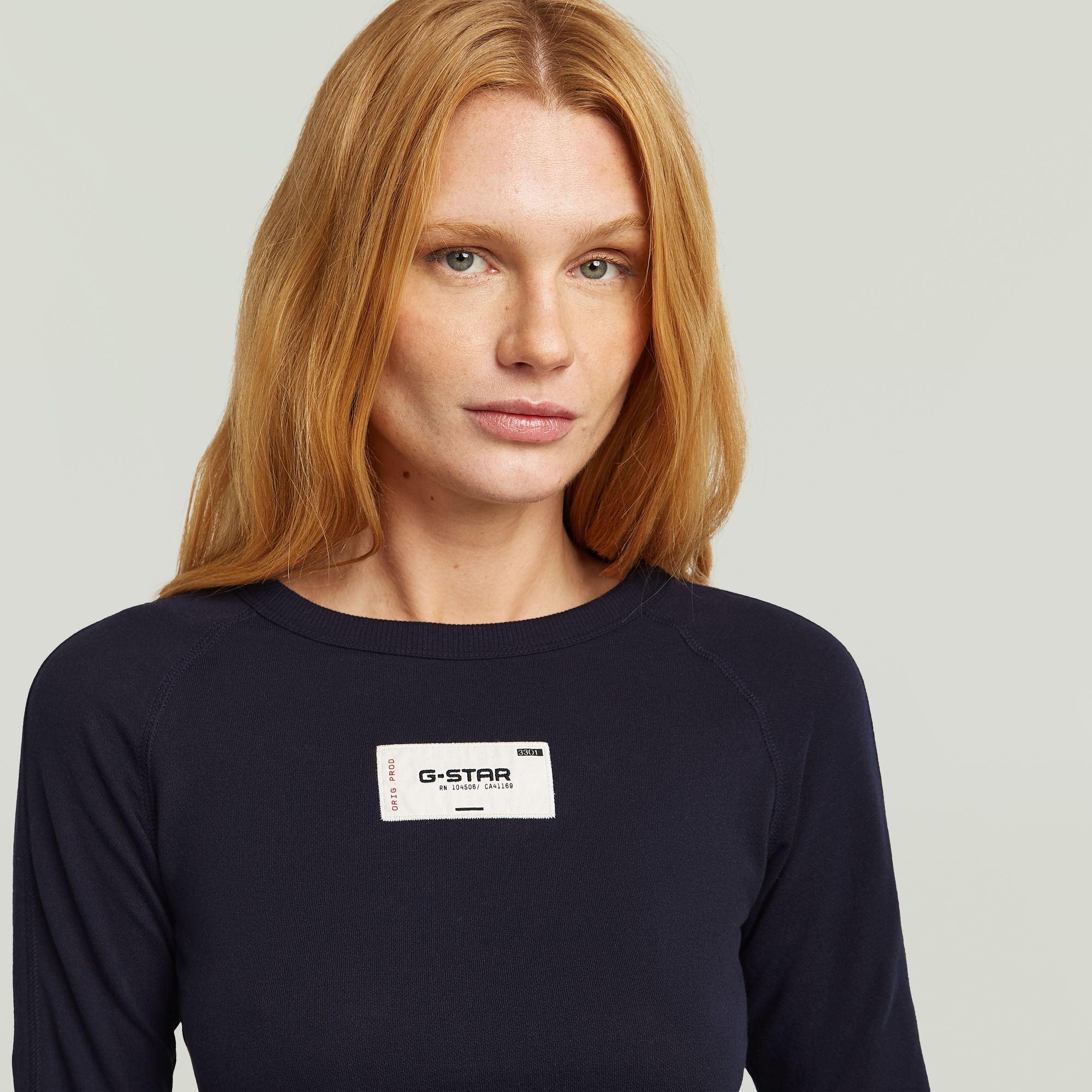 G-Star RAW Embro Patch Slim T-shirt Donkerblauw Dames