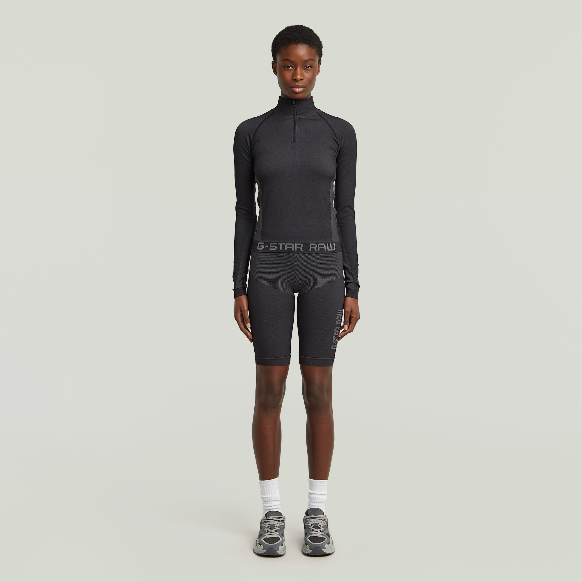 G-Star RAW Seamless Zip Top Zwart Dames