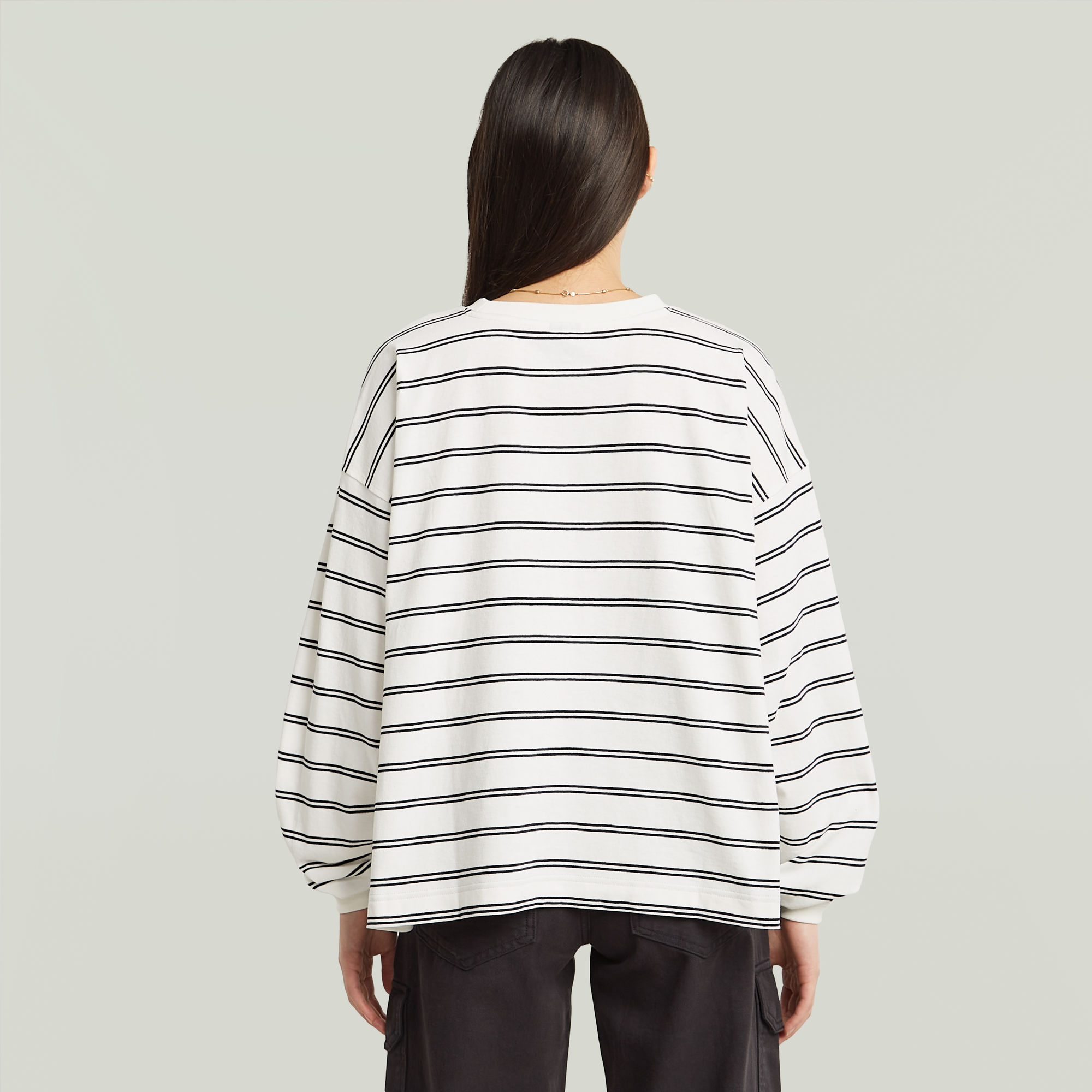 G-Star RAW A-Line Stripe Oversized T-shirt Meerkleurig Dames
