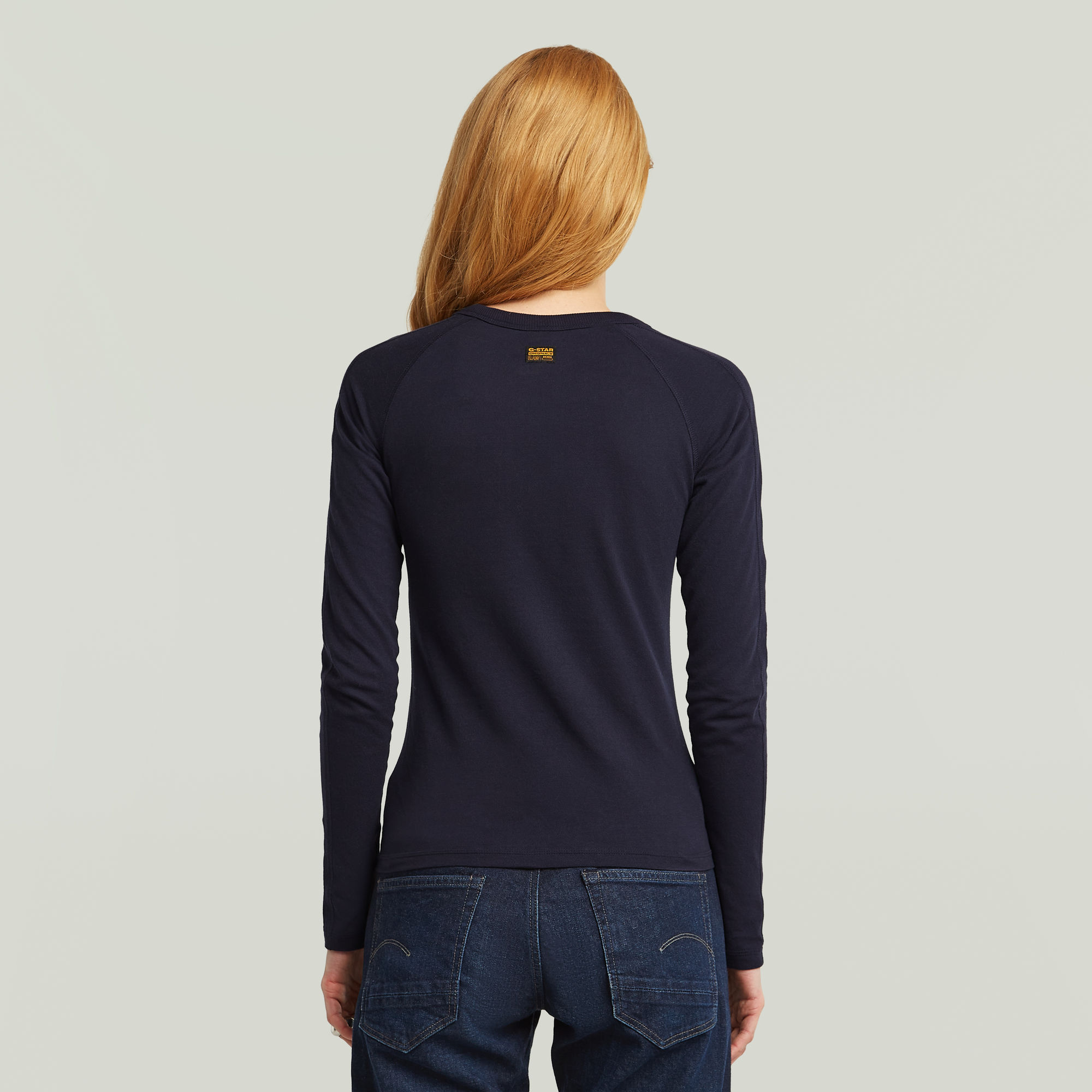 G-Star RAW Embro Patch Slim T-shirt Donkerblauw Dames