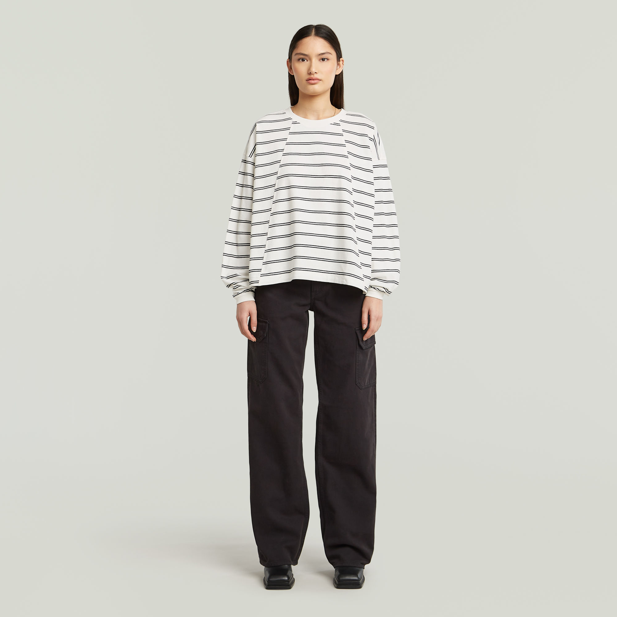 G-Star RAW A-Line Stripe Oversized T-shirt Meerkleurig Dames