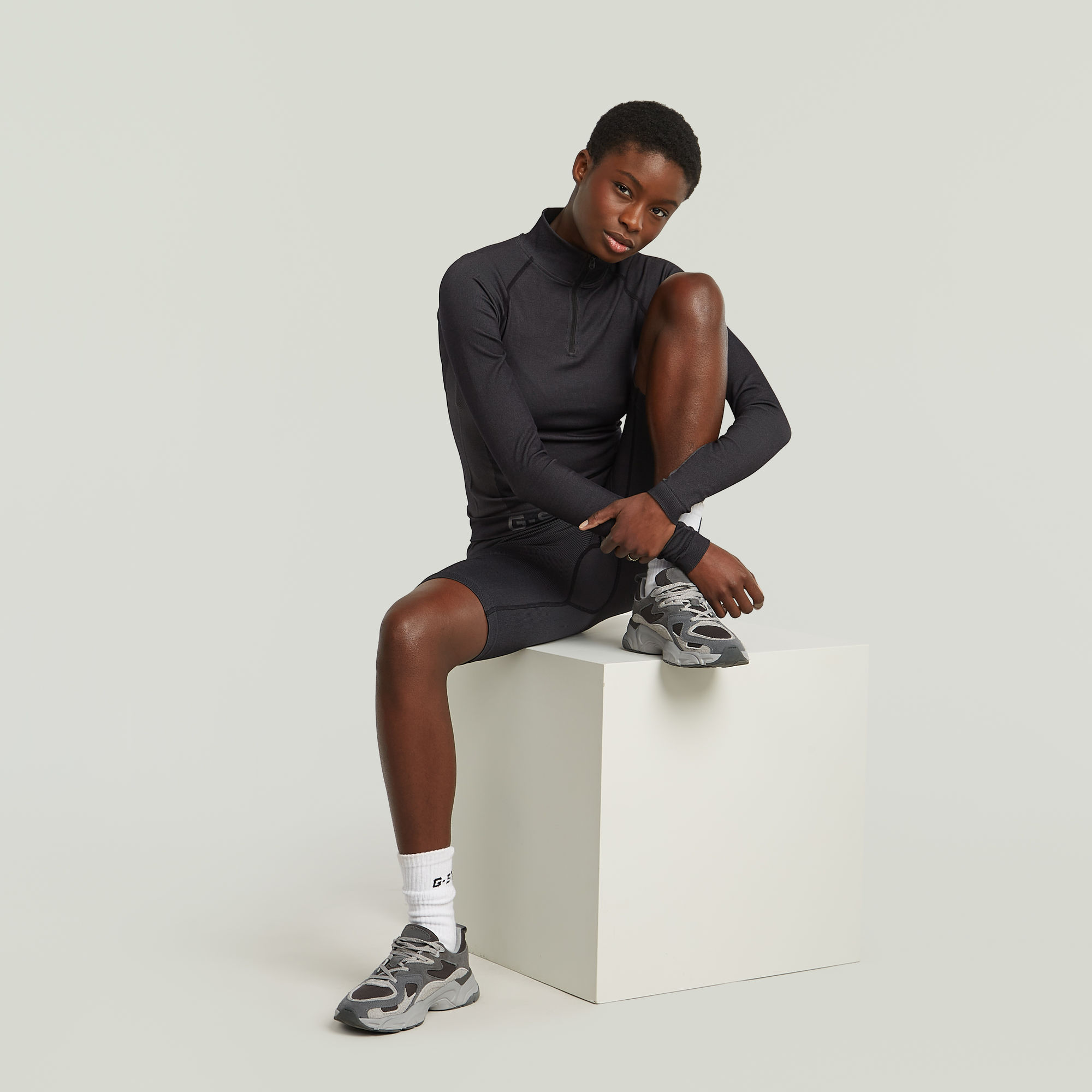 G-Star RAW Seamless Zip Top Zwart Dames