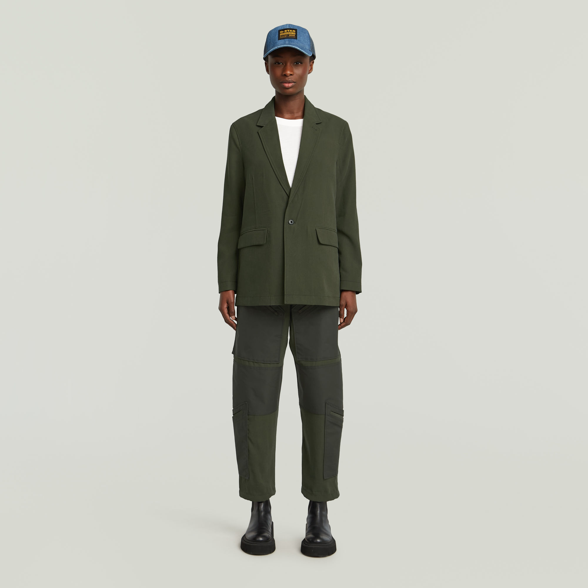 Thumbnail - Tone On Tone Cargohose - Grau - Damen