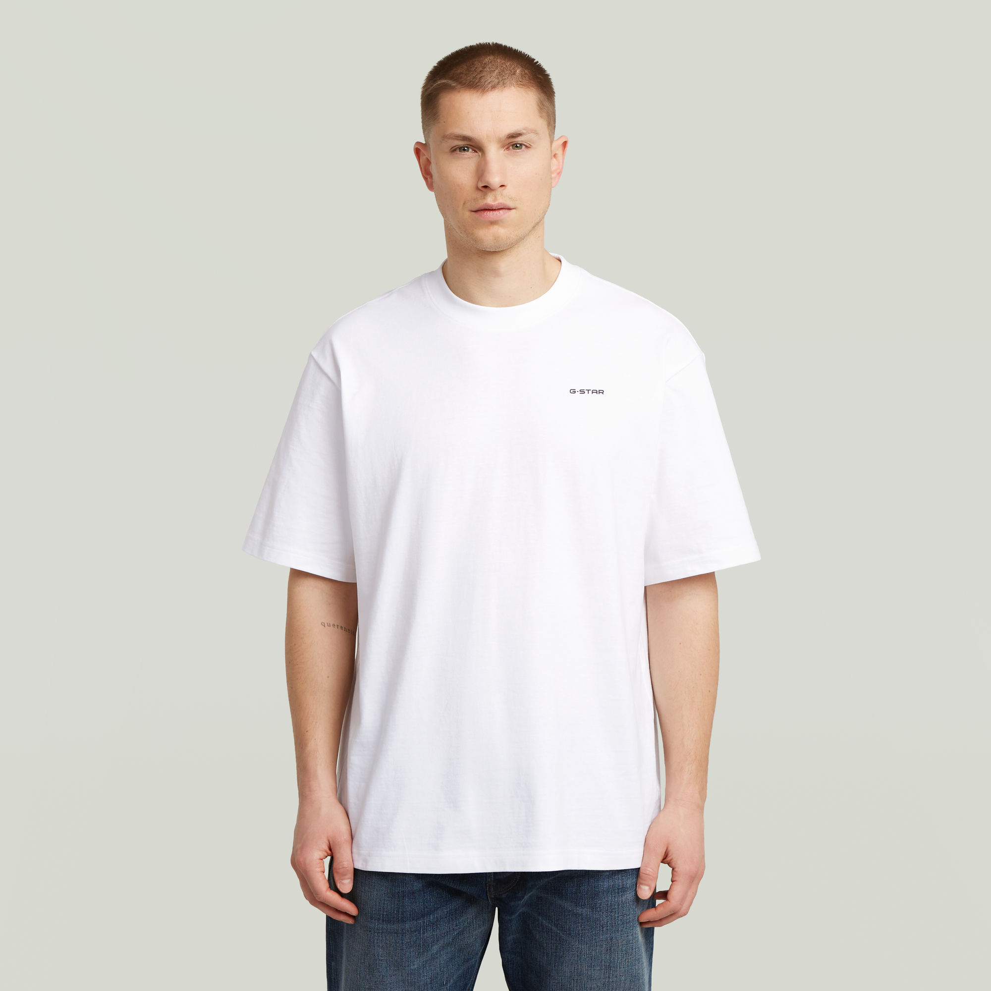 T-shirt Boxy Base - Blanc - Hommes - G-Star RAW - Modalova