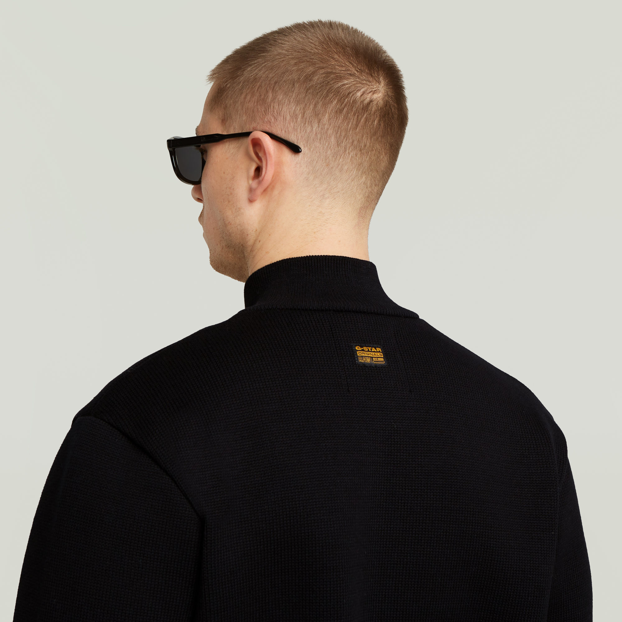 G-Star RAW Fabric Mix Knit Jack Zwart Heren