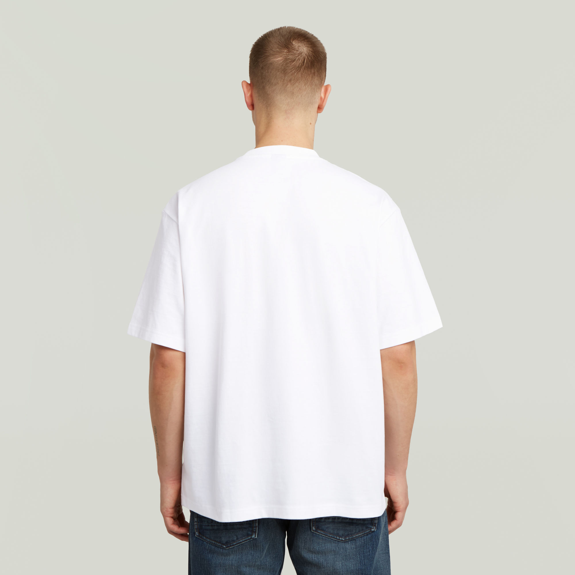 G-Star RAW Boxy Base T-shirt Wit Heren
