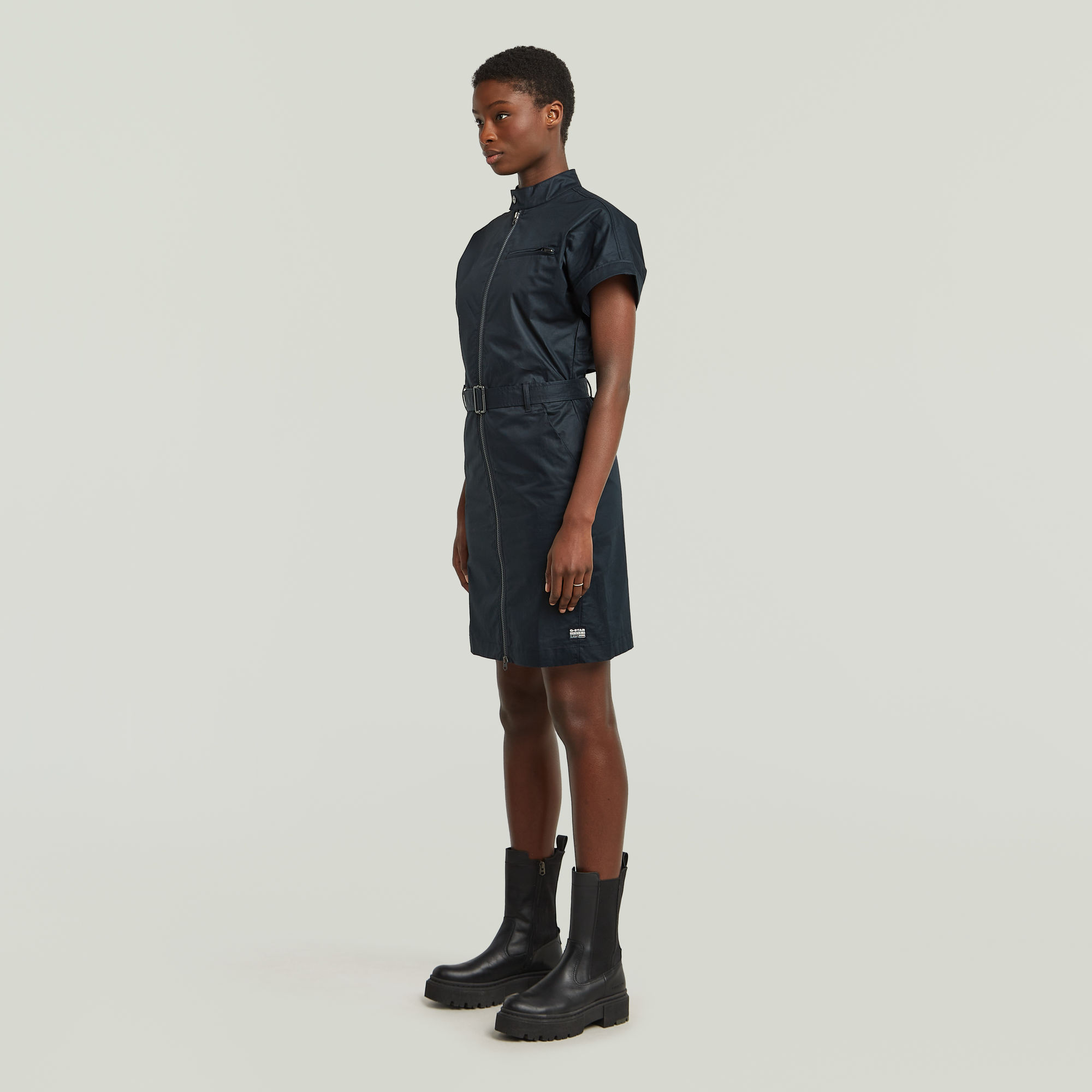 G-Star RAW Belted Jurk Donkerblauw Dames