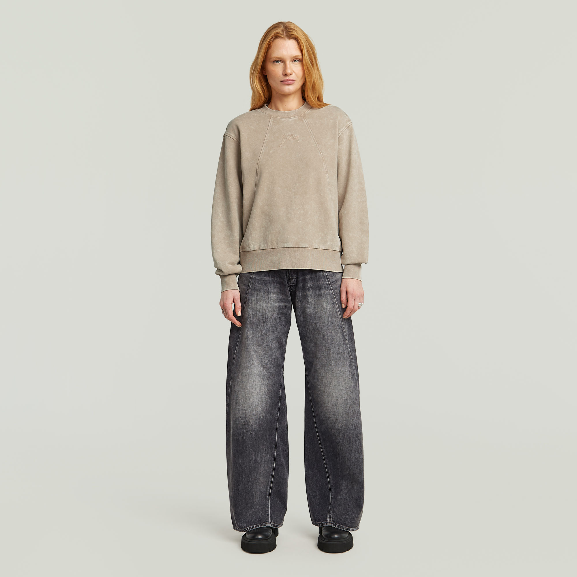 G-Star RAW Contor 3D Wide Jeans Grijs Dames