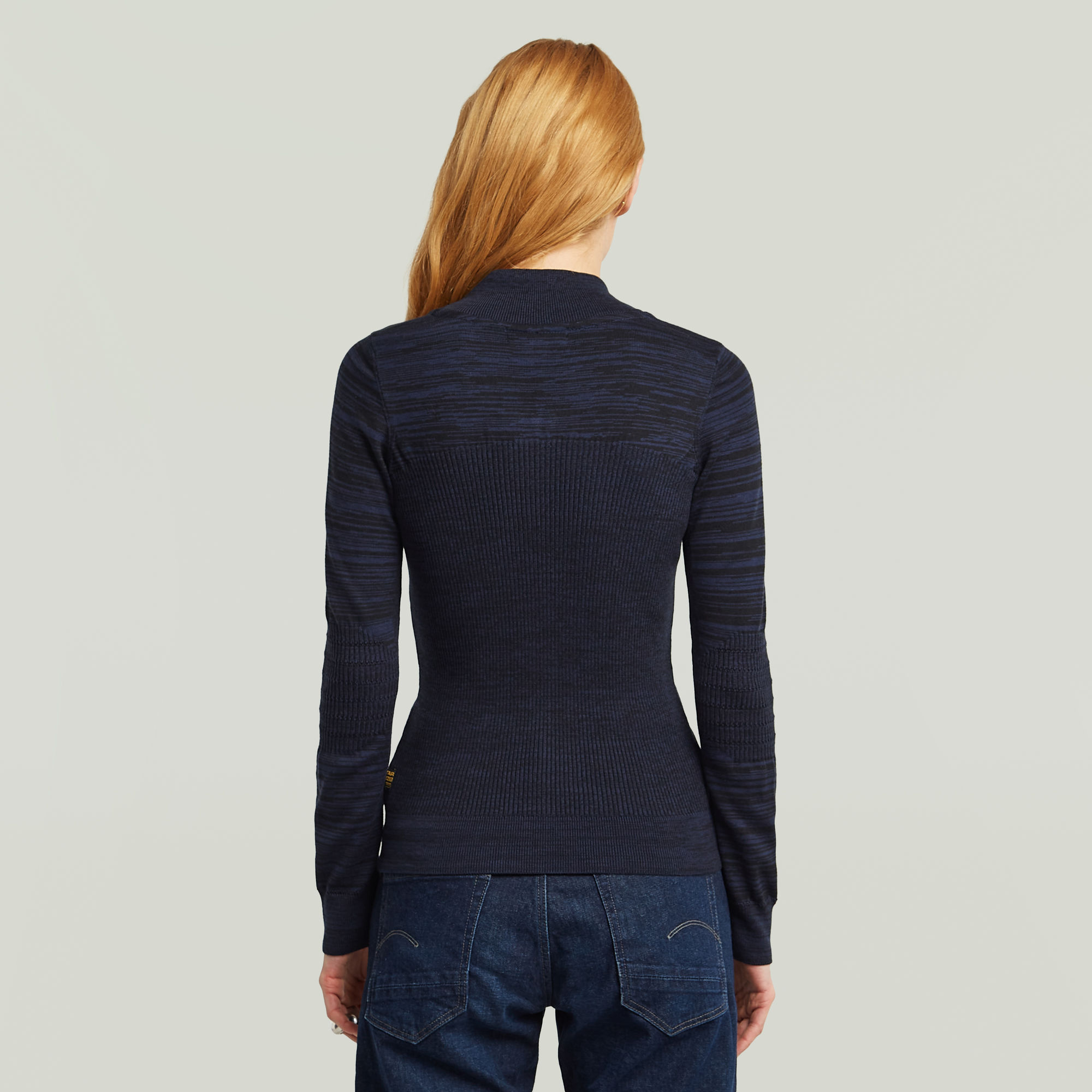 G-Star RAW 3D Biker Full Zip Slim Gebreide Trui Meerkleurig Dames