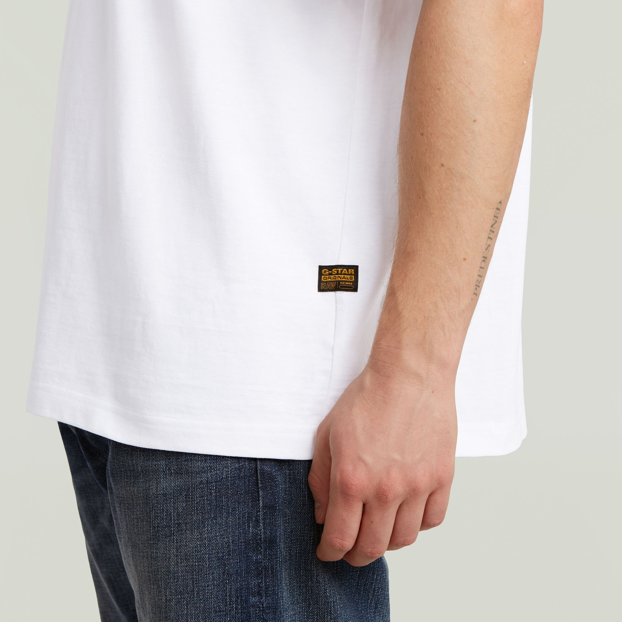 G-Star RAW Boxy Base T-shirt Wit Heren
