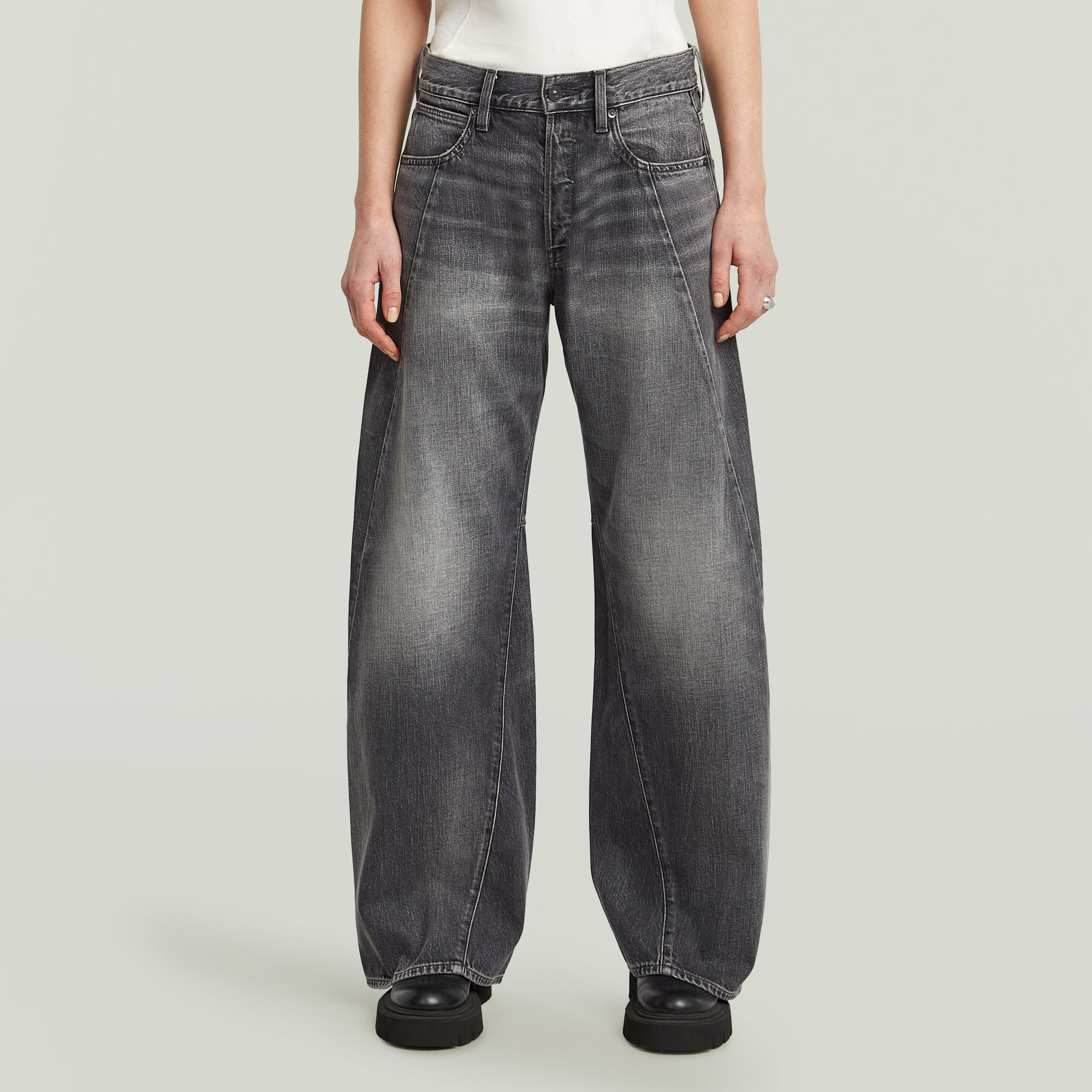 G-Star RAW Contor 3D Wide Jeans Grijs Dames