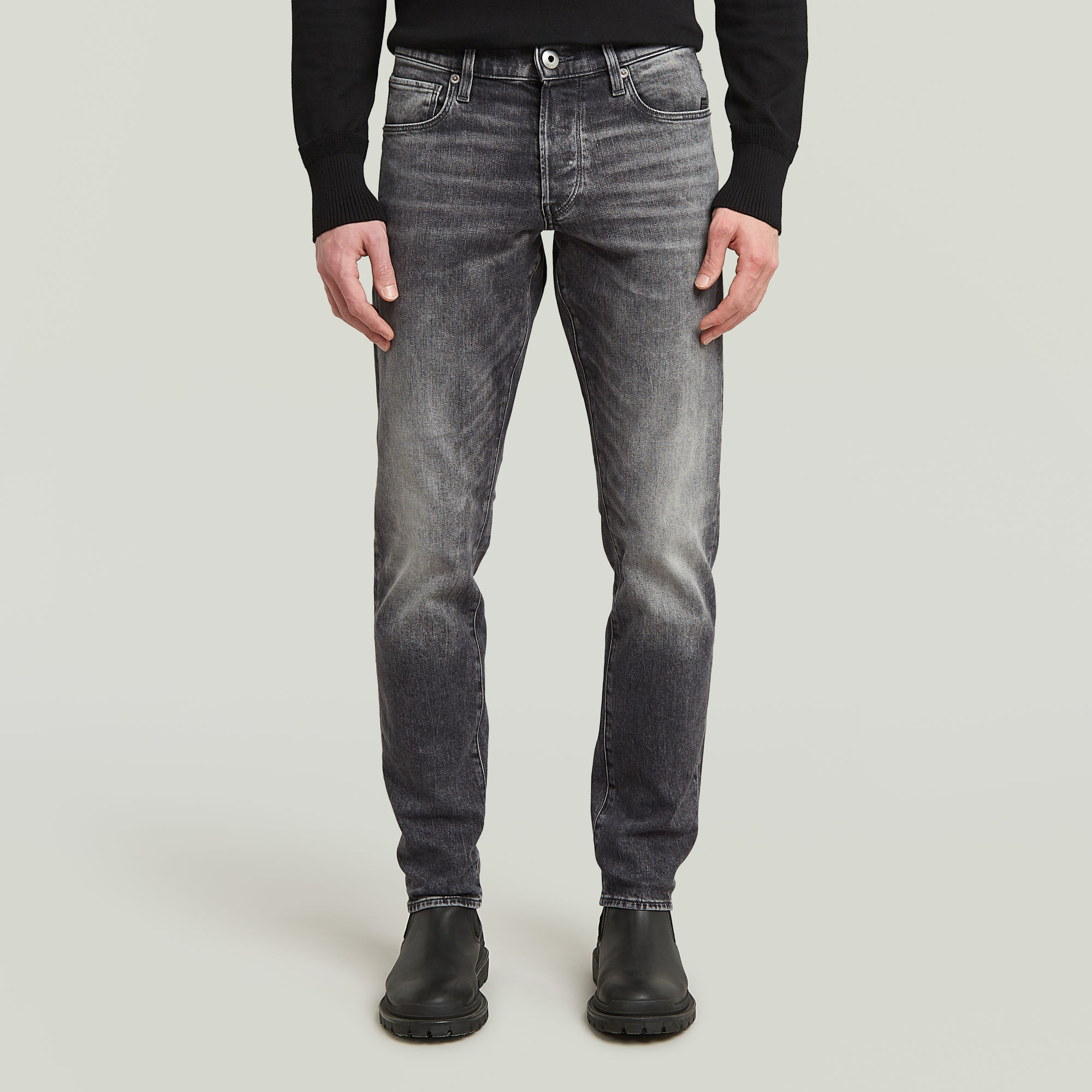 

3301 Regular Tapered Jeans - Grey - Men