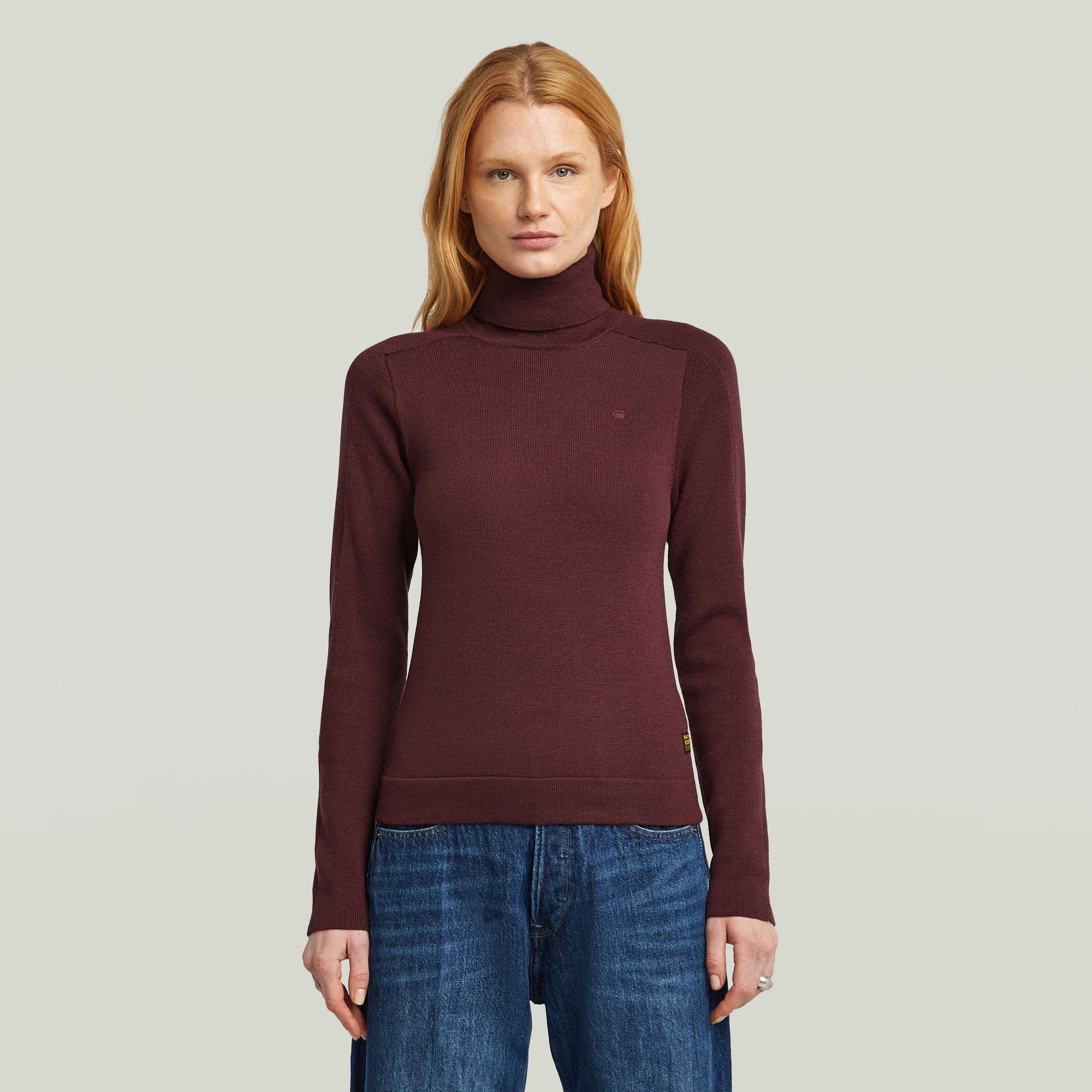 Core Turtle Slim Knit - Rot - Damen
