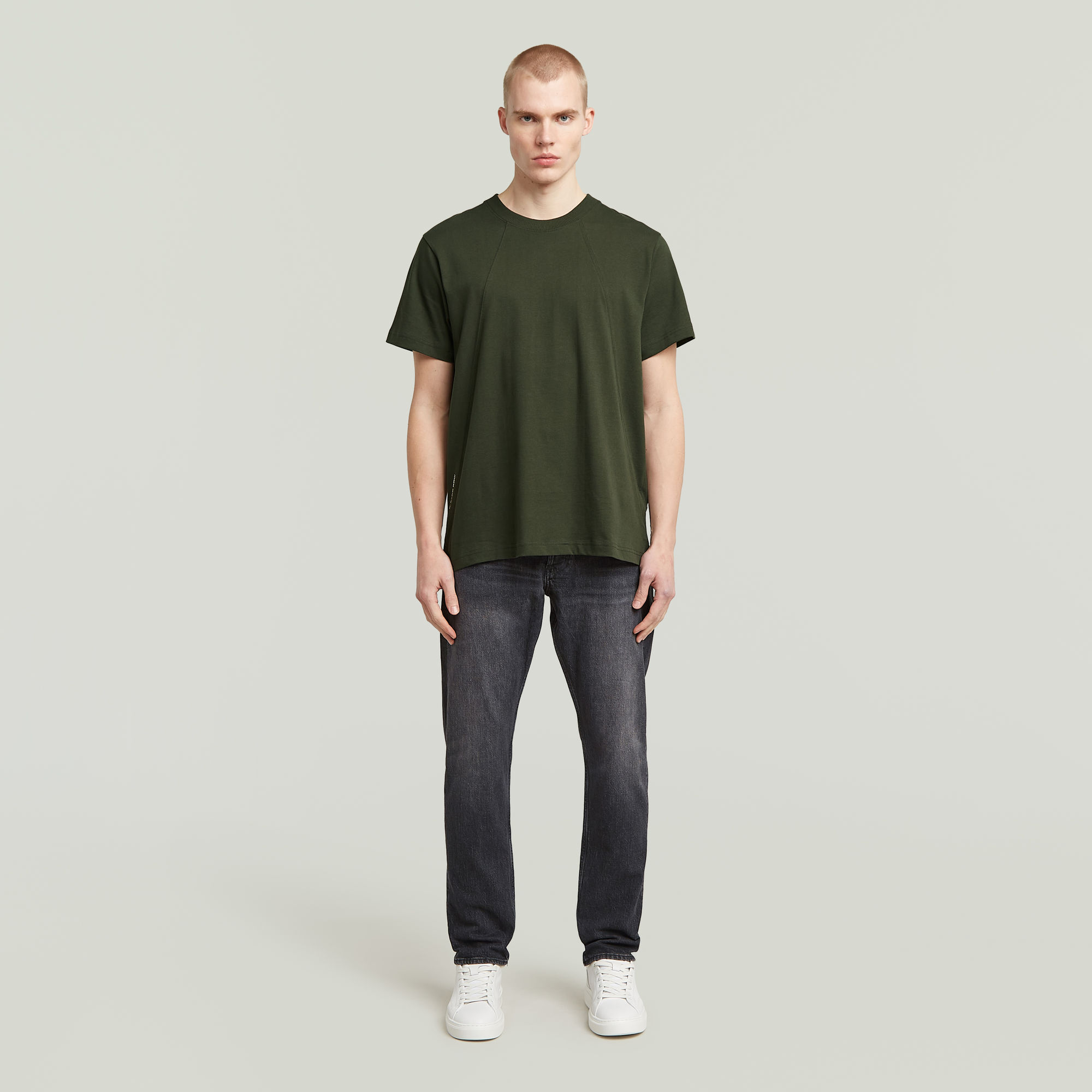 G-Star RAW Seam Detail Loose T-Shirt Grijs Heren