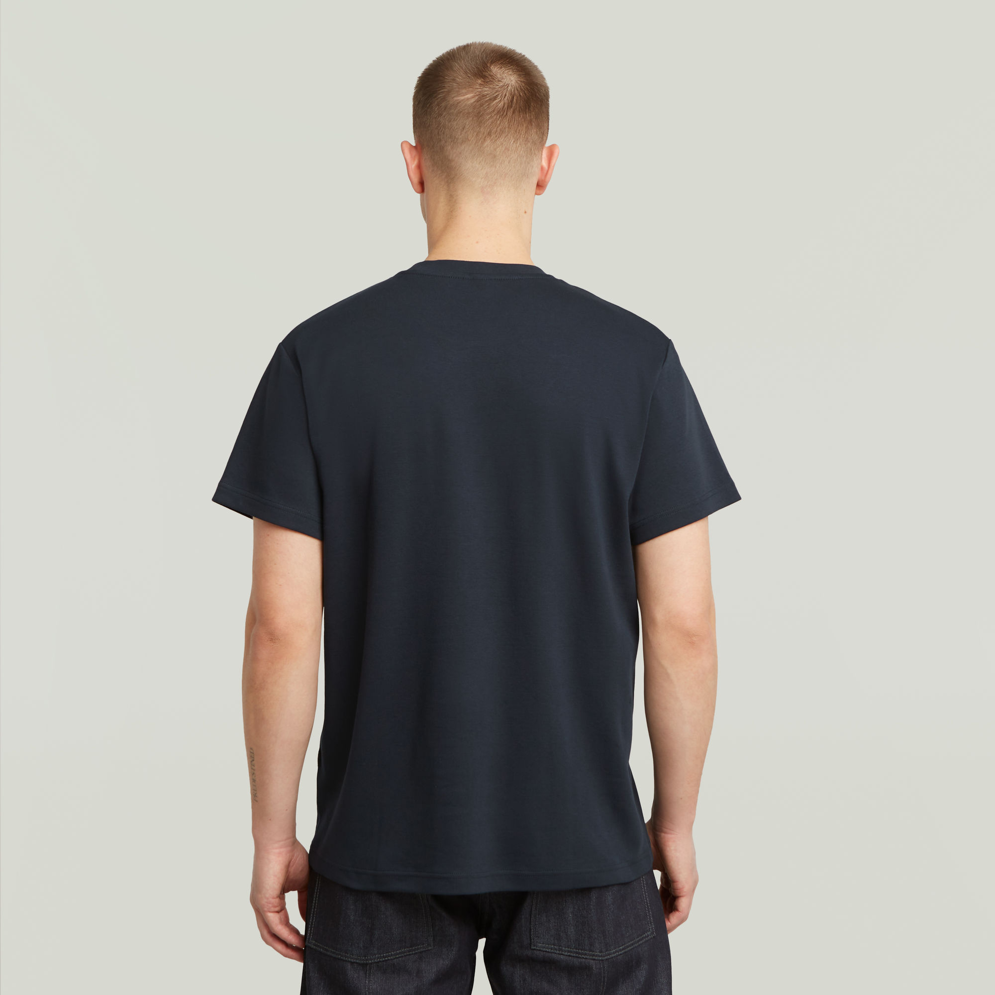 G-Star RAW Chest Logo T-shirt Donkerblauw Heren