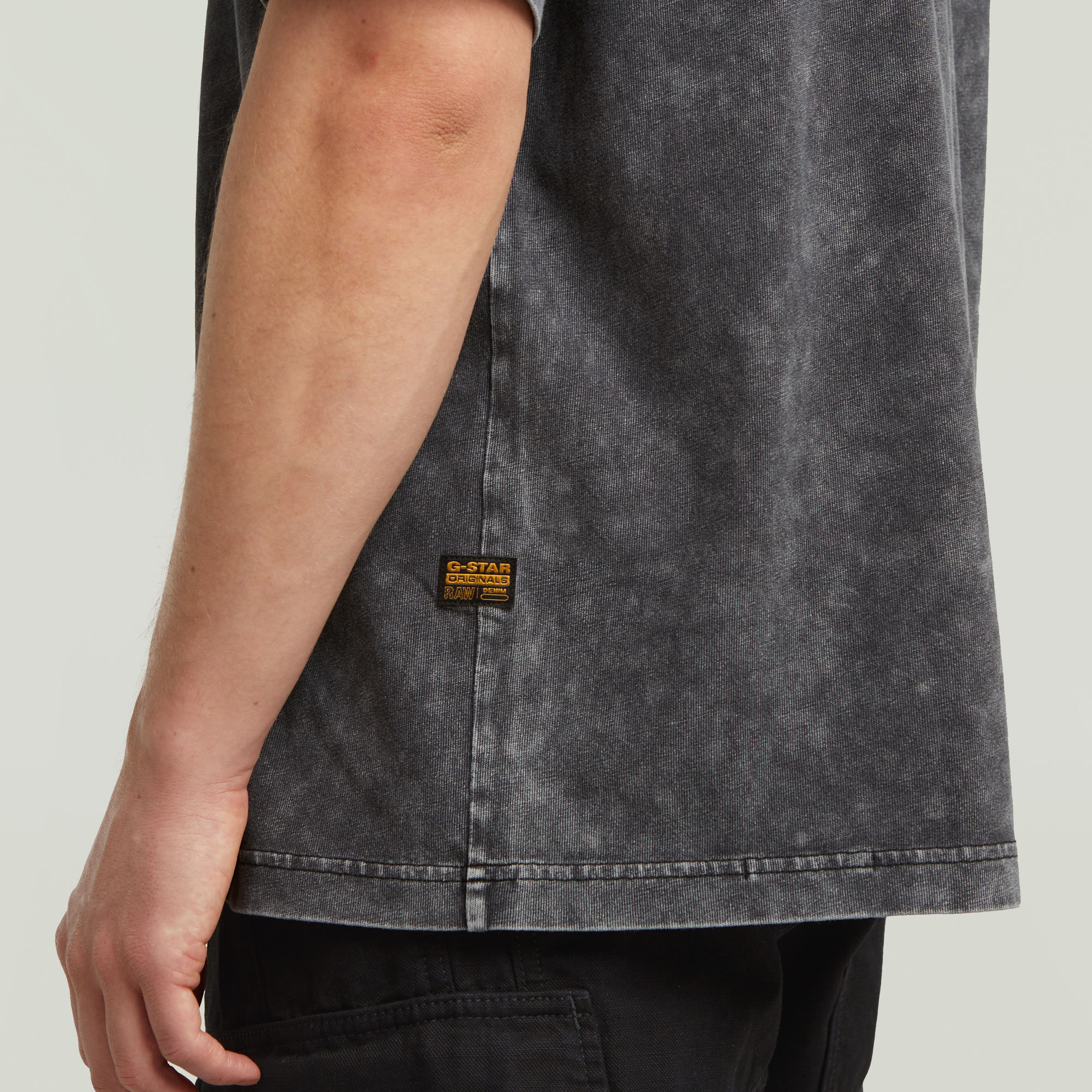 G-Star RAW Washed Pocket T-shirt Zwart Heren