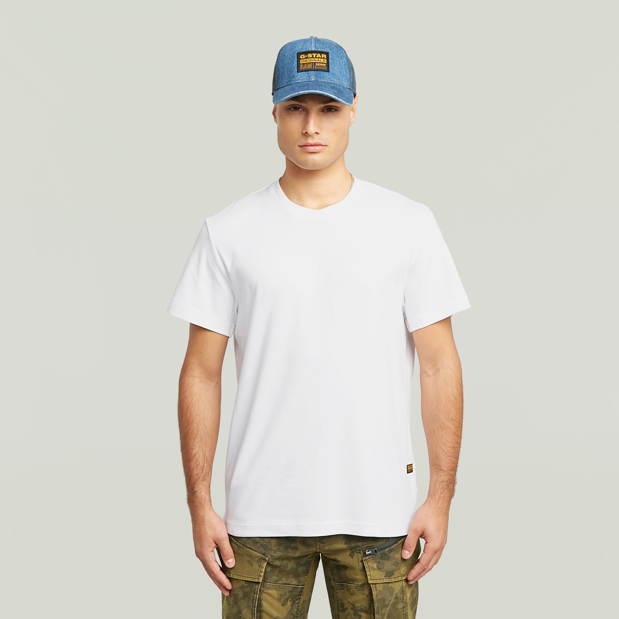 

Script Ribbed T-Shirt - White - Men