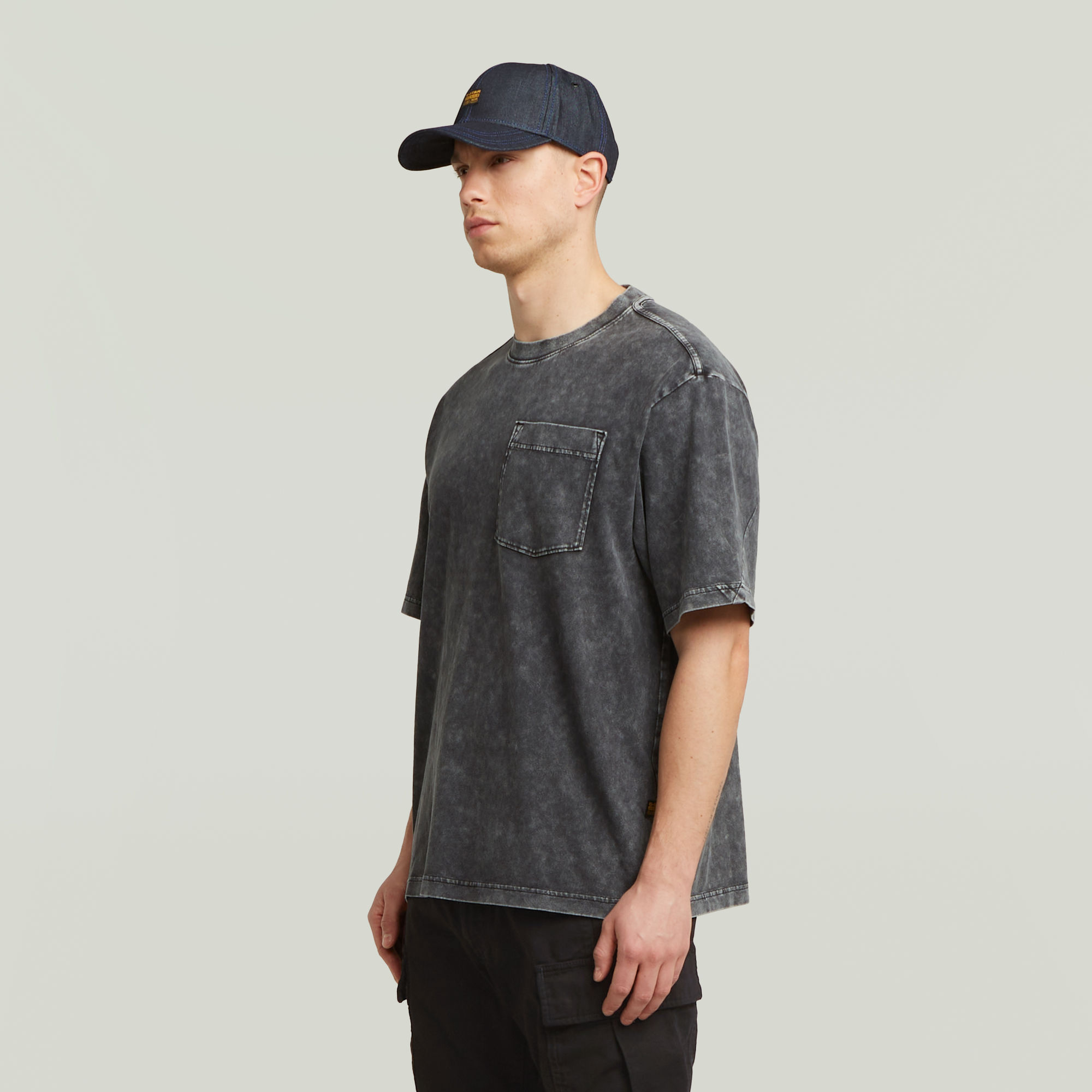 G-Star RAW Washed Pocket T-shirt Zwart Heren