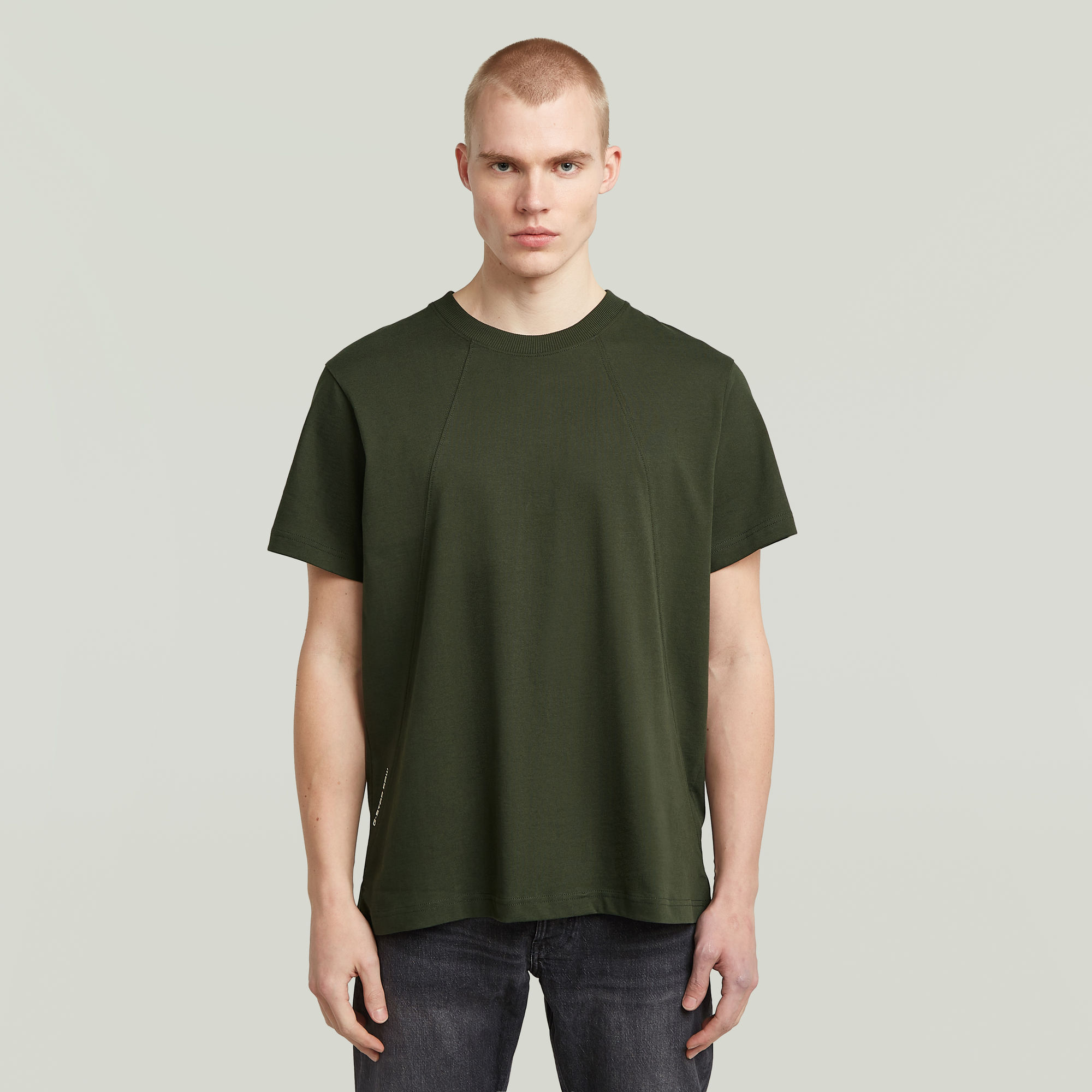 Seam Detail Loose T-Shirt - Grau - Herren