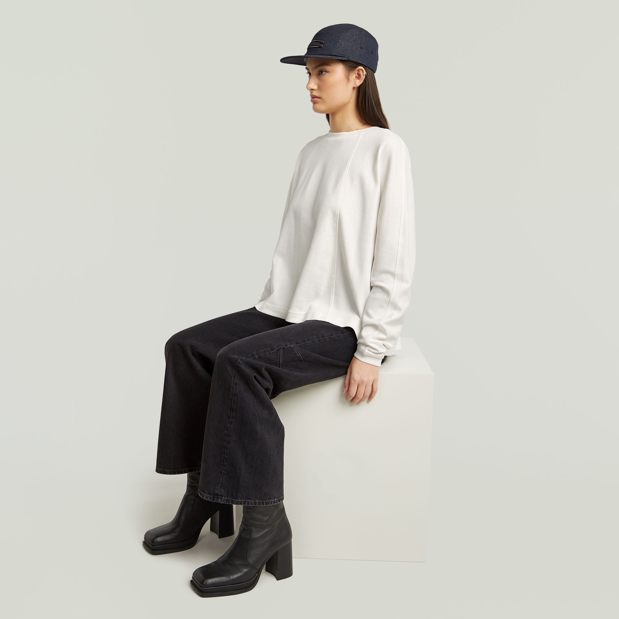 G-Star RAW A Line Oversized T-shirt Wit Dames