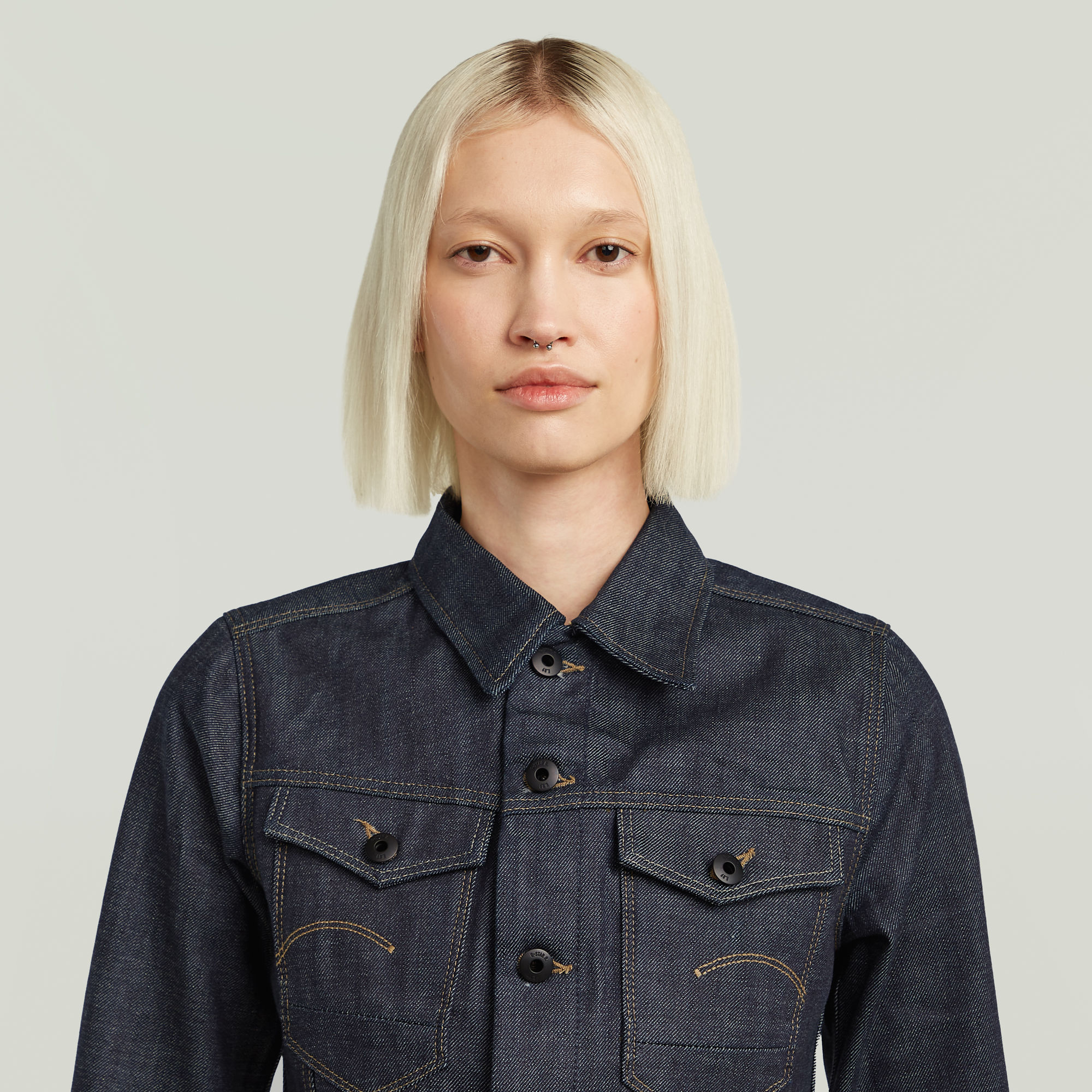 G-Star RAW Pitched Hem Slim Jack Donkerblauw Dames