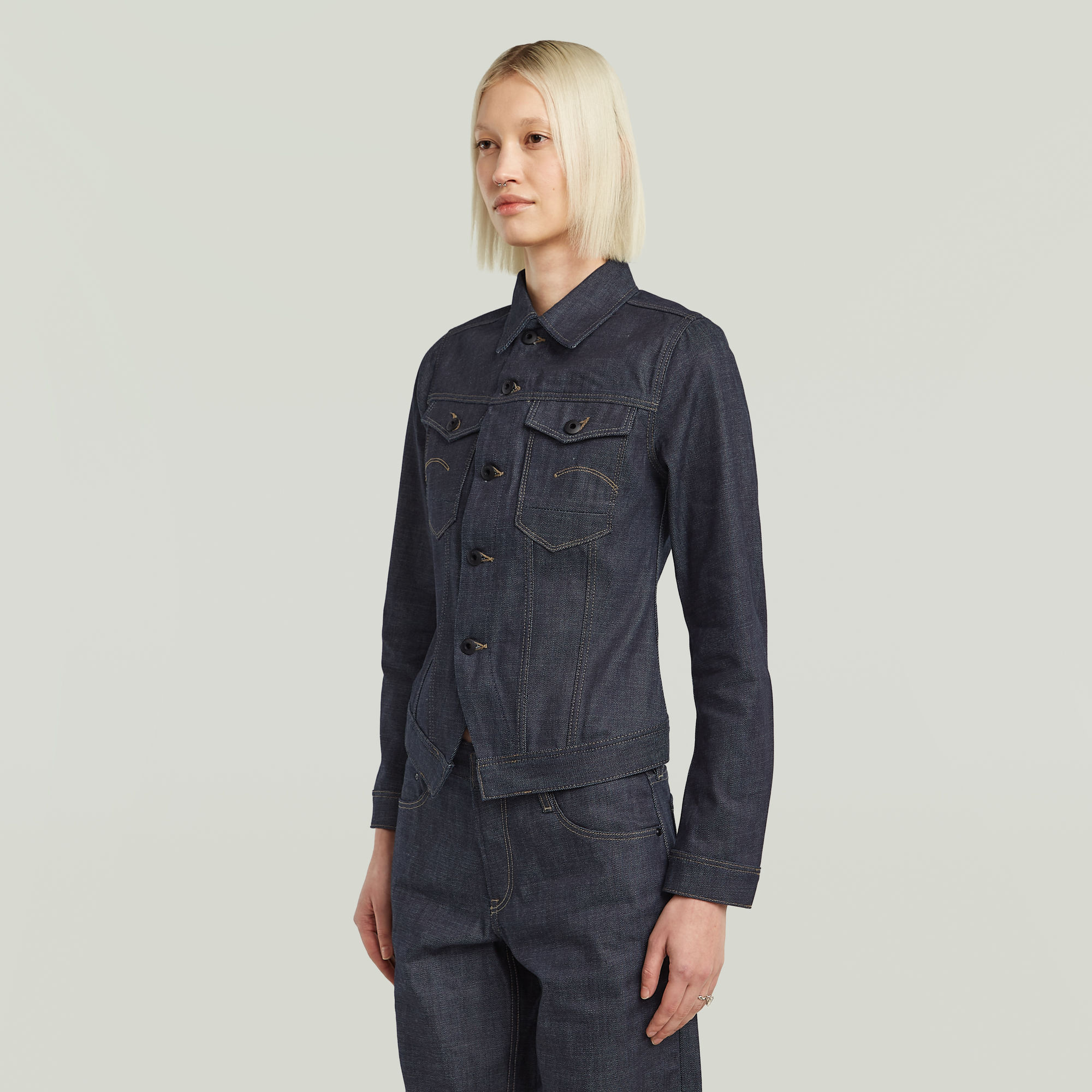 G-Star RAW Pitched Hem Slim Jack Donkerblauw Dames