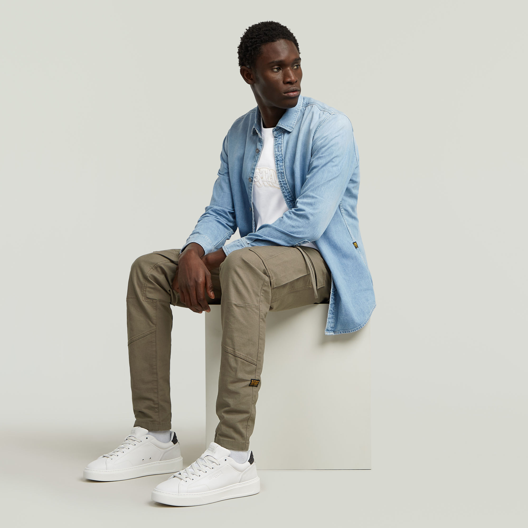 G-Star RAW Zip Pocket 3D Skinny 2.0 Cargobroek Bruin Heren