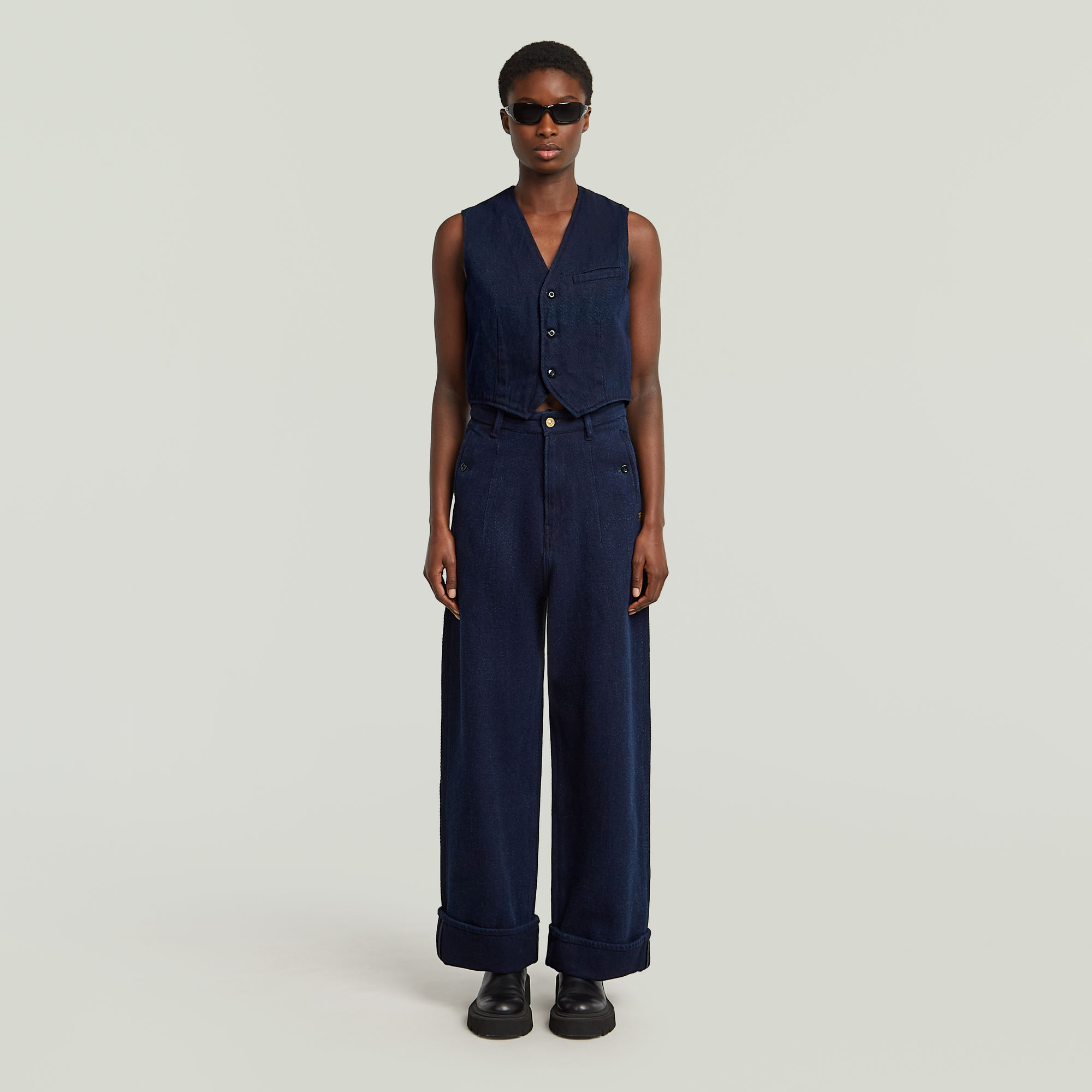 G-Star RAW Roos High Loose Jeans Donkerblauw Dames